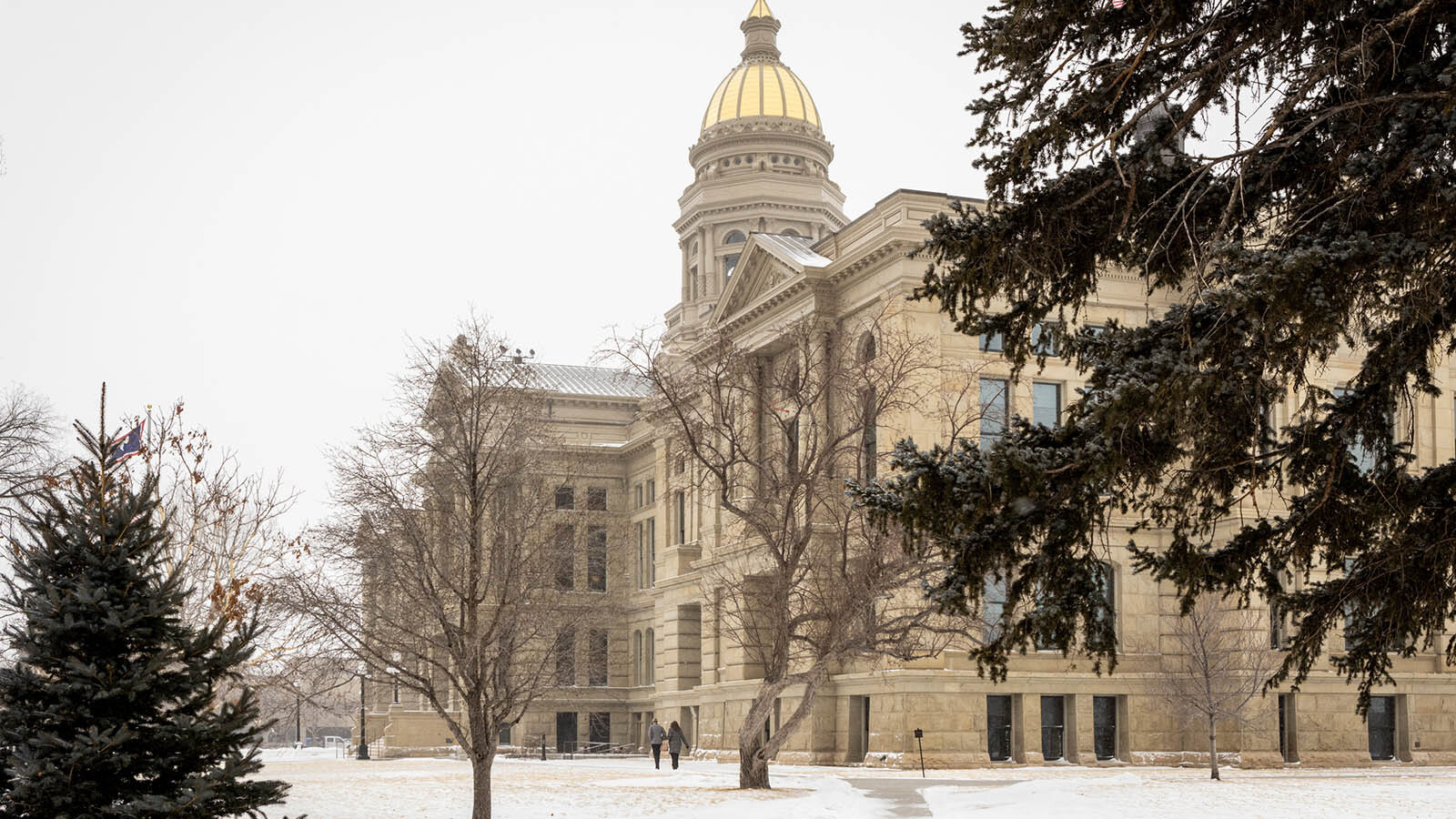 Wyoming Capitol in winter 1 19 24