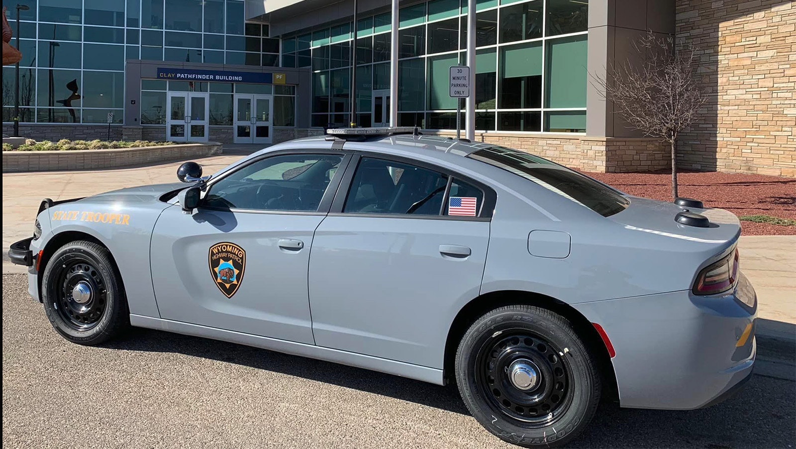 Wyoming Highway Patrol slate gray car 5 5 23
