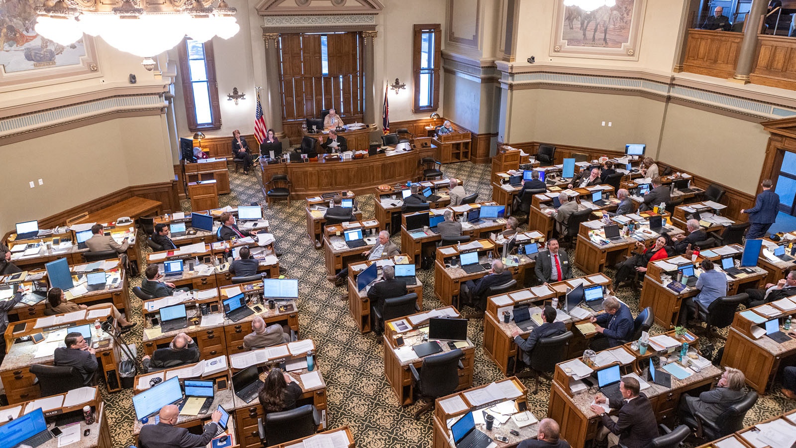 The Wyoming House meets during the 2024 legislative session at the Capitol in Cheyenne.
