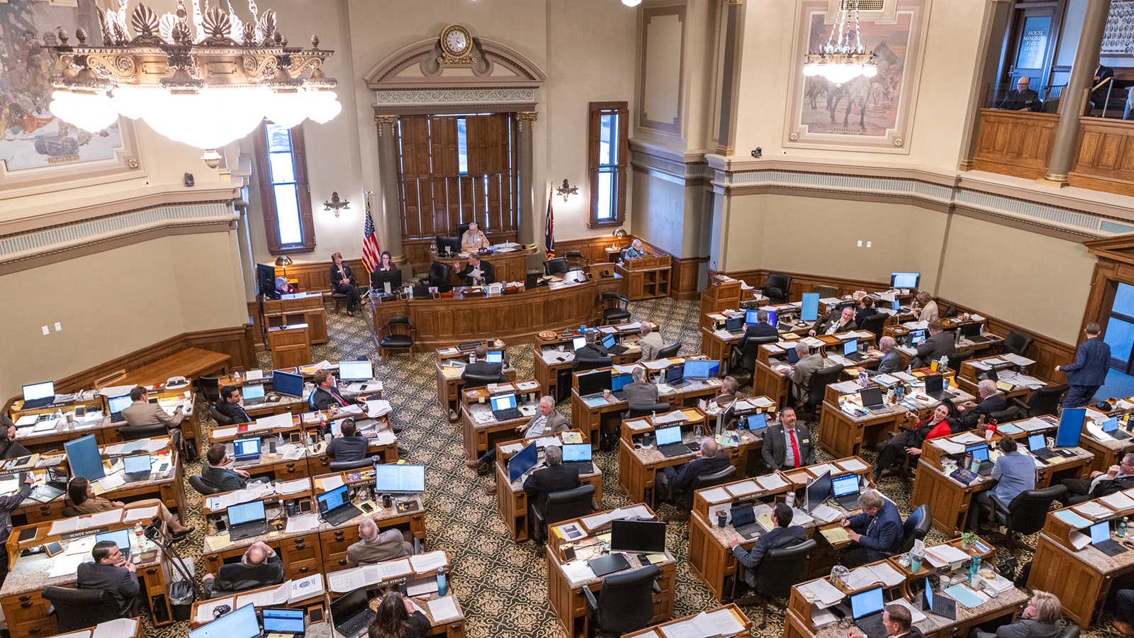 The Wyoming House meets during the 2024 legislative session at the state Capitol in Cheyenne.