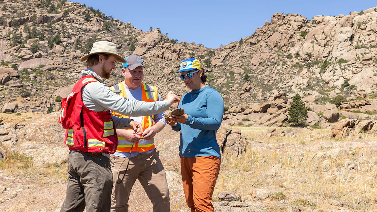 Australia’s American Rare Earths Ltd. has created a 100%-owned, independent business unit, Wyoming Rare (USA) Inc., to attract more investors and accelerate its rare earths project, located north of Wheatland, Wyoming. Above, geologists with Wyoming Rare (USA) have been testing the size of the deposit and quality of its rare earths materials over the past year.