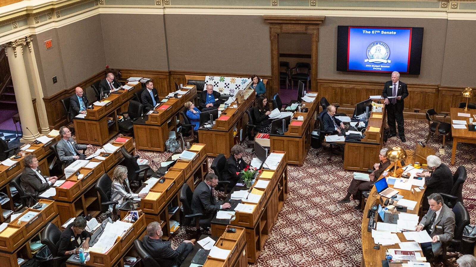 On the Senate Floor during the 2024 Wyoming legislative session.