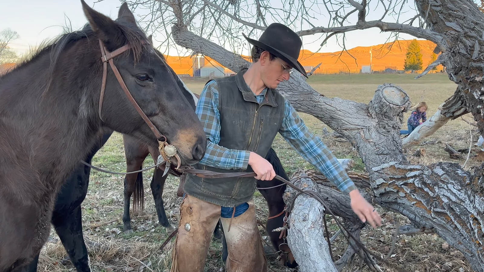 Roping, riding and wrangling are all daily tools on Peter Burgess' Wyoming ranch.