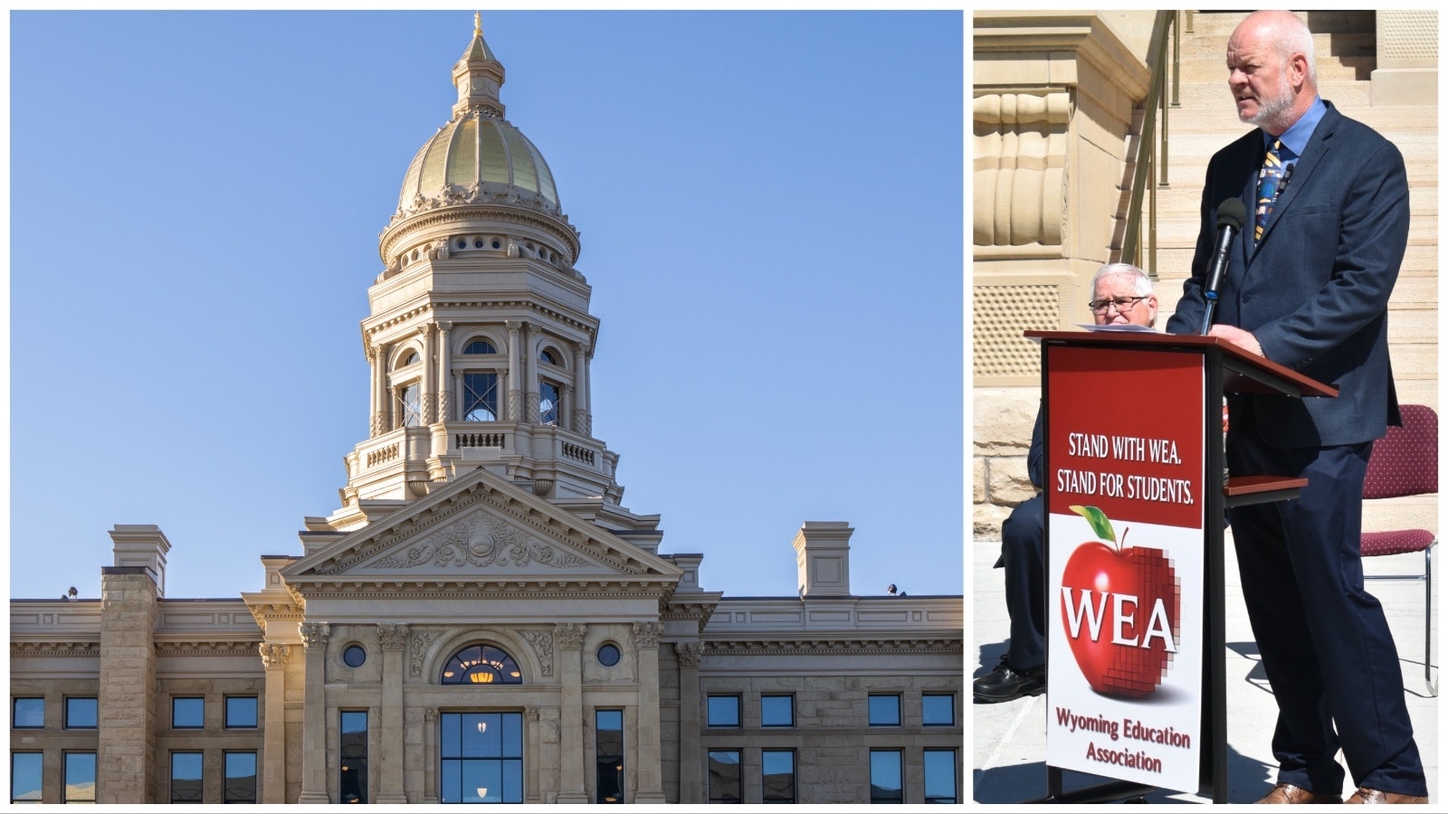 Wyoming education association and state capitol 5 2 23