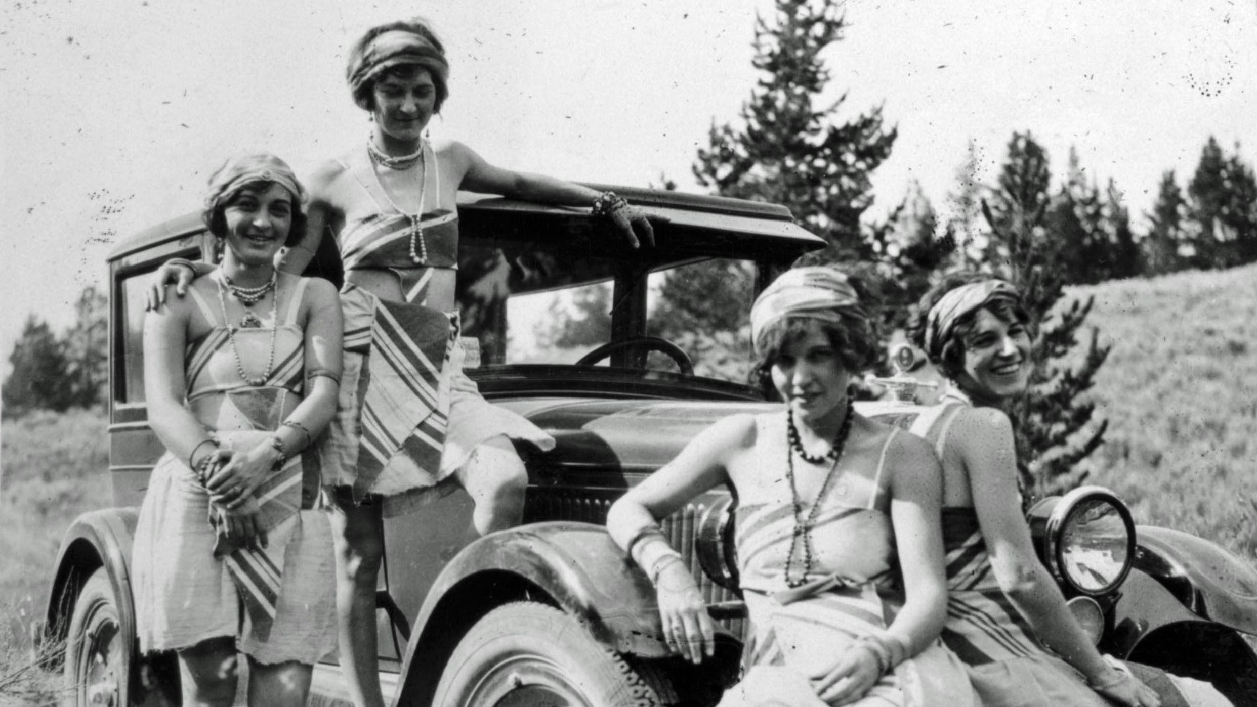 Savage Days may have been the beginnings of Yellowstone Christmas in August. These women were part of a play with an Egyptian theme in 1926.