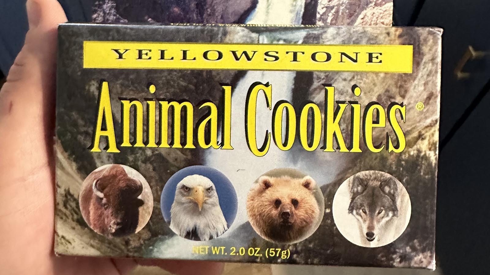 At Fishing Bridge General Store in Yellowstone National Park, a $2.49 box of Yellowstone Animal Cookies comes with a verbal disclaimer at checkout to not feed them to the wildlife.