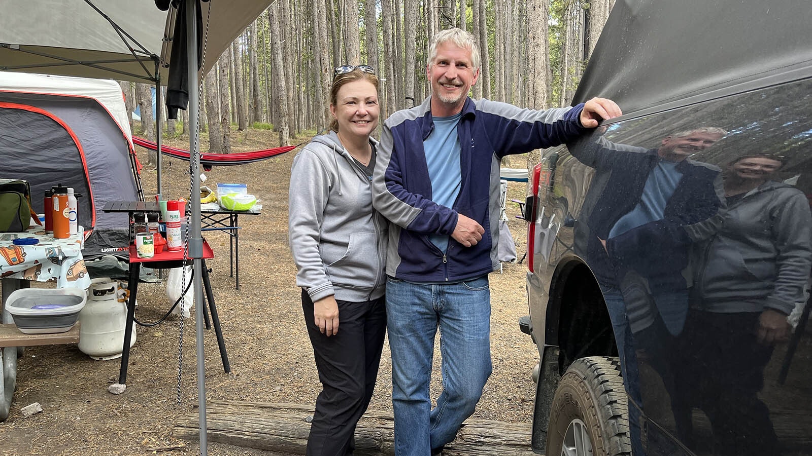 Yellowstone campers Janet Paulsen and Mike Erickson said they heard 100 shots, spent an hour in suspense then received a region-wide cellphone ping that an incident was neutralized.