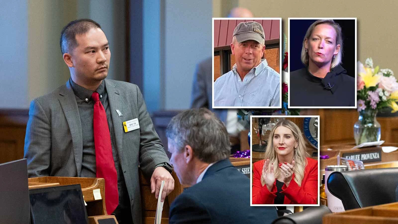 State Rep. Mike Yin, D-Jackson, far left, and, from top left, Brent Bien, Rebecca Bettel and Megan Degenfelder, below.