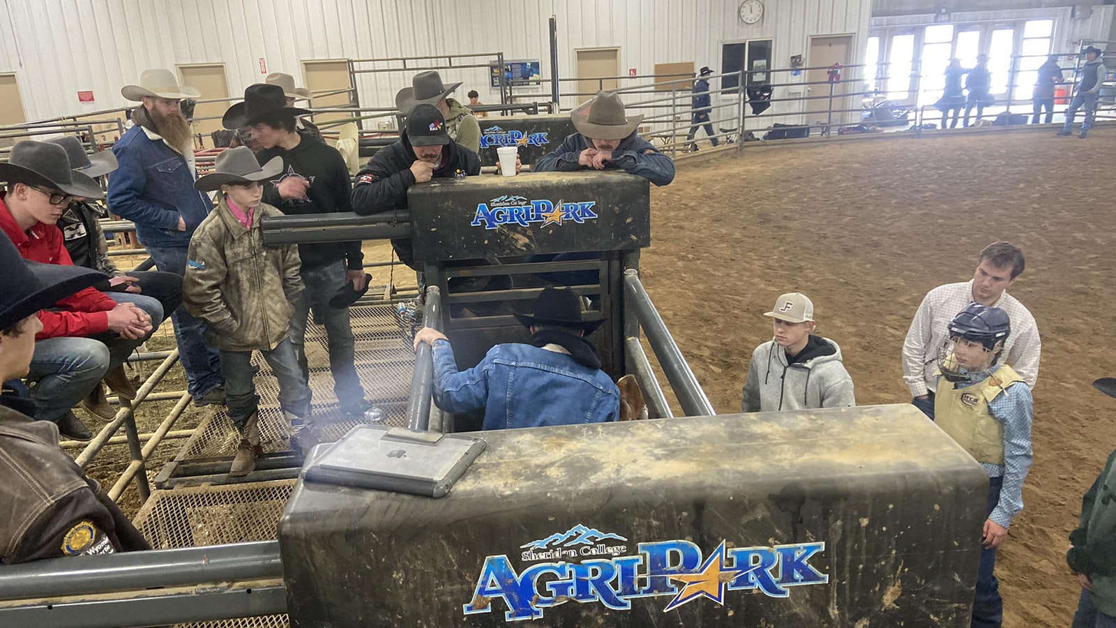 Young students at Best of the Rest Steer Riders in Sheridan learn the fine points of roughtstock riding and staying on steers.