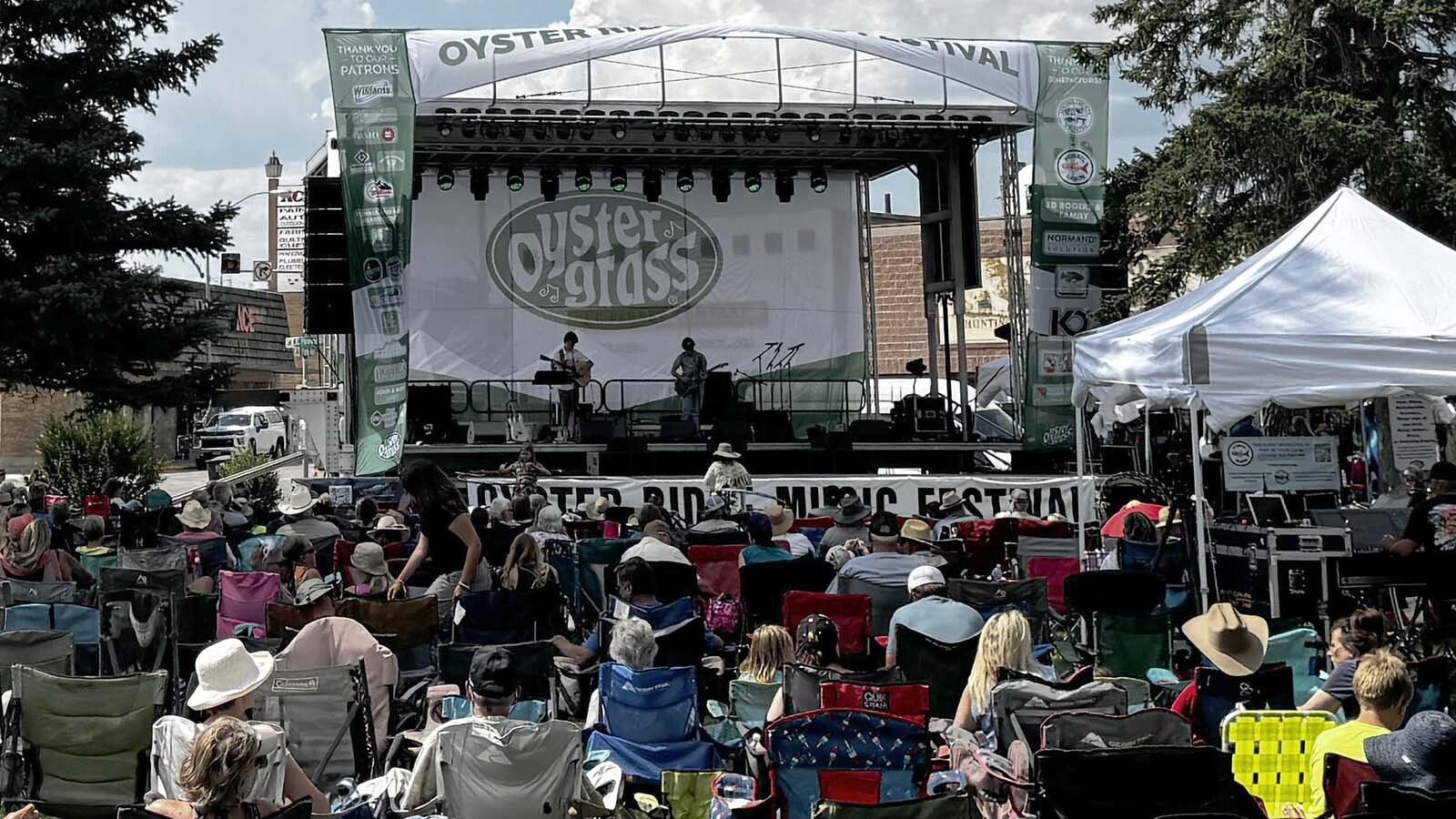 Liam and Layne Jordan perform at the Oyster Ridge Music Festival in Kemmerer.