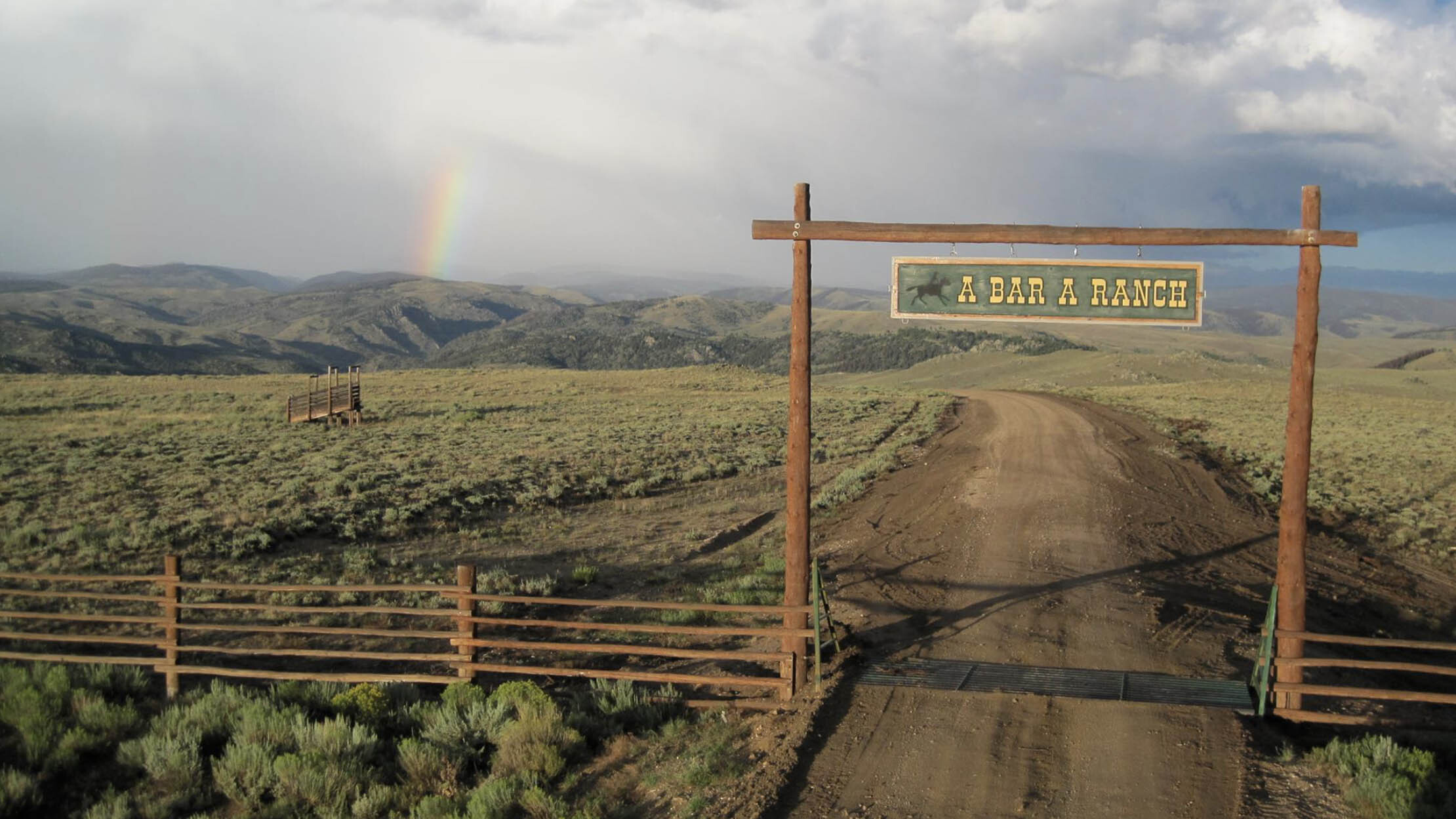 Though dude ranch owners feel pressure to modernize some amenities, like offering WiFi, ranch hands are still waking up in the pre-dawn hours to prepare horses for guests, just as they've done for the past 100 years. Here is the entrance to the A Bar A Ranch near Encampment, Wyoming.