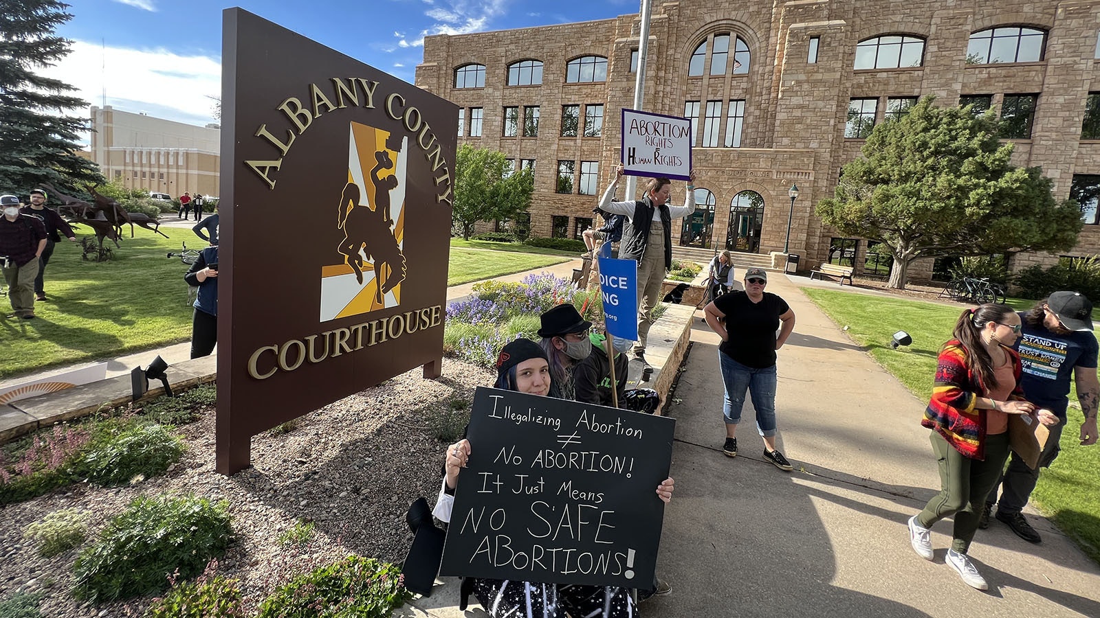 Abortion rally in laramie in june 2022 1 15 23