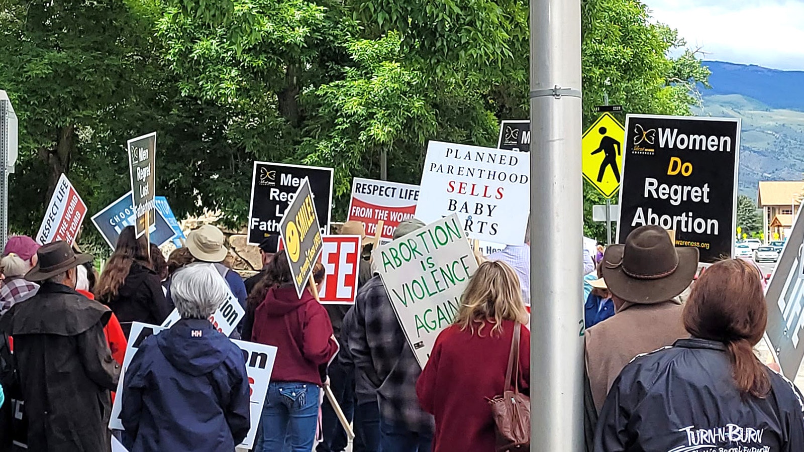 Pro-life supporters rally in June 2023 in Cody at a Wyoming Right to Life Rally on the one-year anniversary of the U.S. Supreme Court overturning Roe v. Wade.
