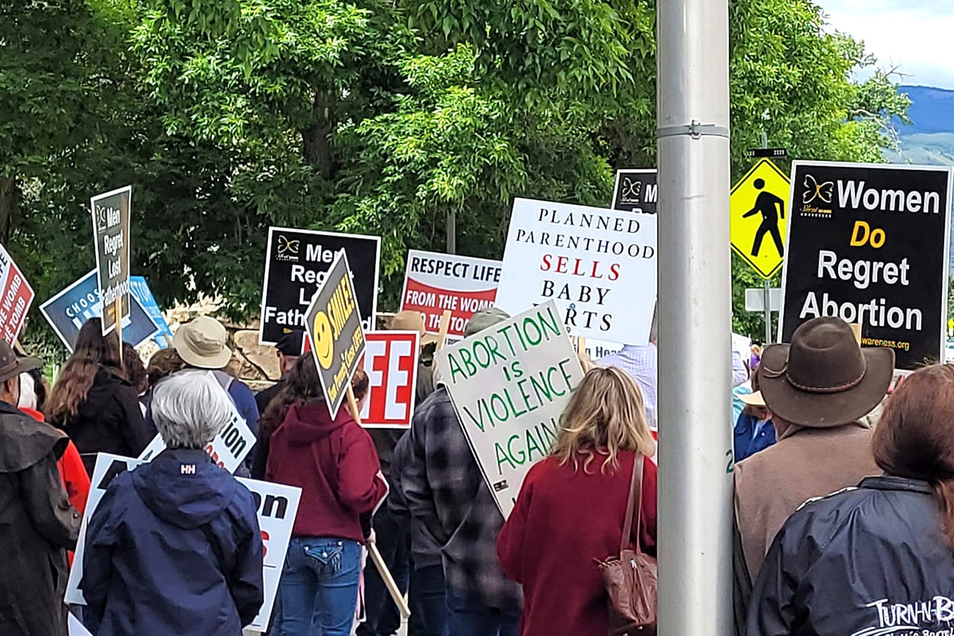 Pro-life supporters rally in June in Cody at a Wyoming Right to Life Rally on the one-year anniversary of the U.S. Supreme Court overturning Roe v. Wade.