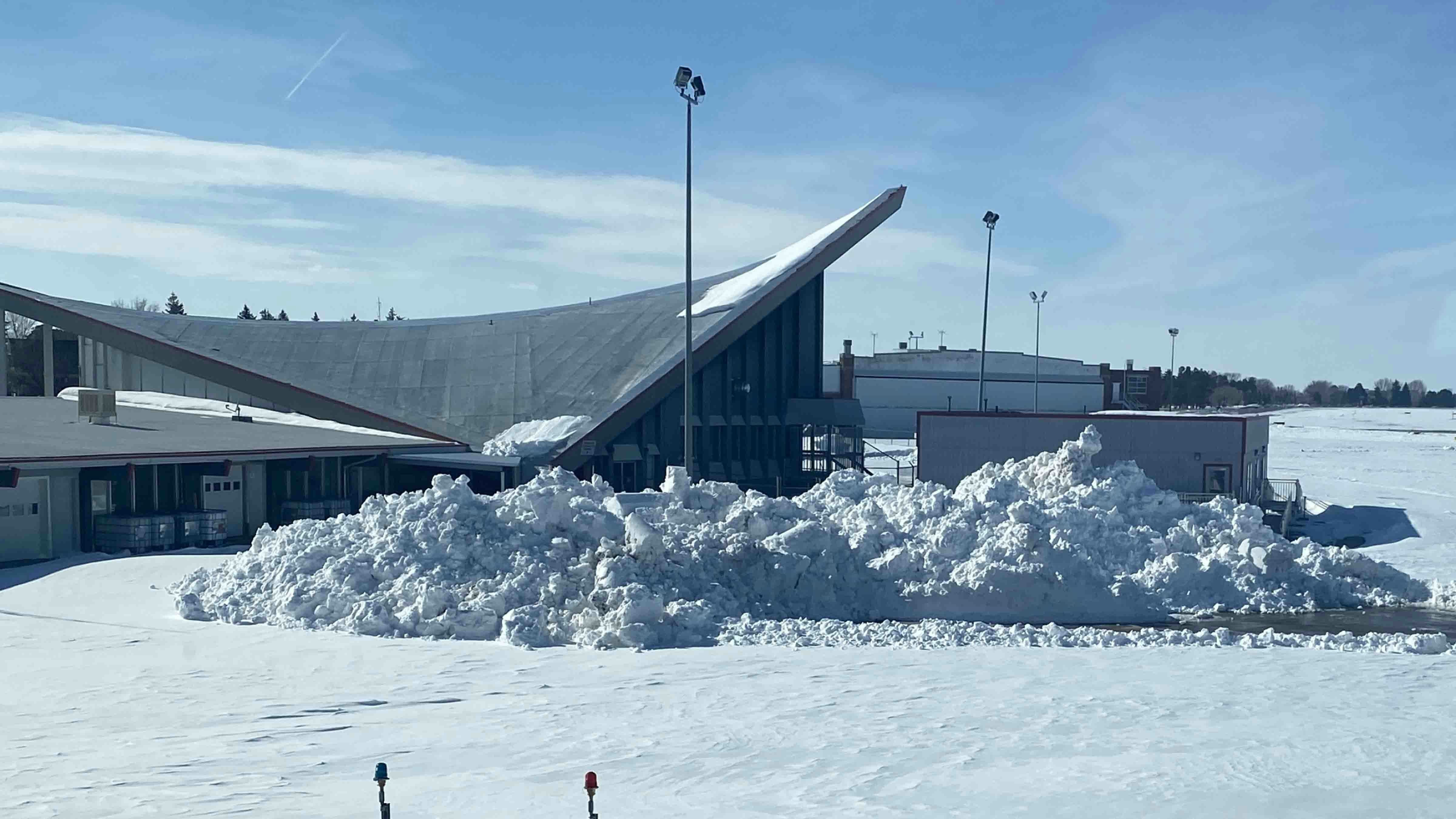 Four days after a late winter storm dumped 30+ inches of snow in Cheyenne. Pictured is the old Cheyenne airport.