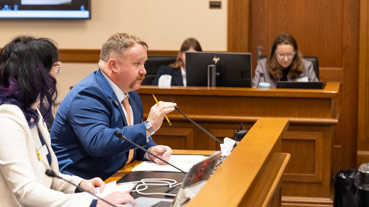 Representative Andrew Byron, R-Jackson, corner crossing on Thursday, February 26, 2026