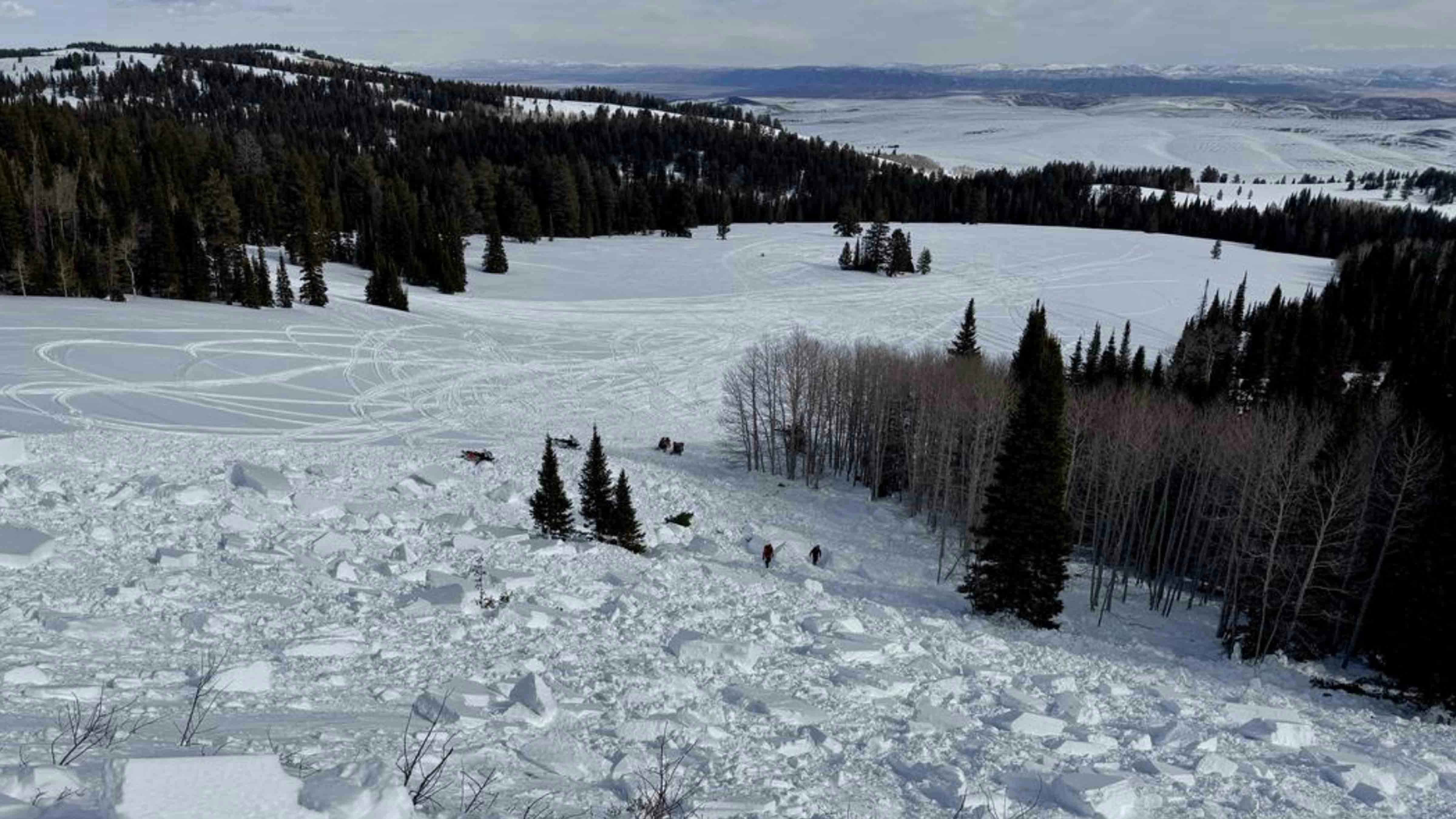 A 37 year-old male from Evanston, Wyoming was caught, carried, fully buried, and killed in an avalanche in the Monte Cristo area, east of Huntsville, Utah.