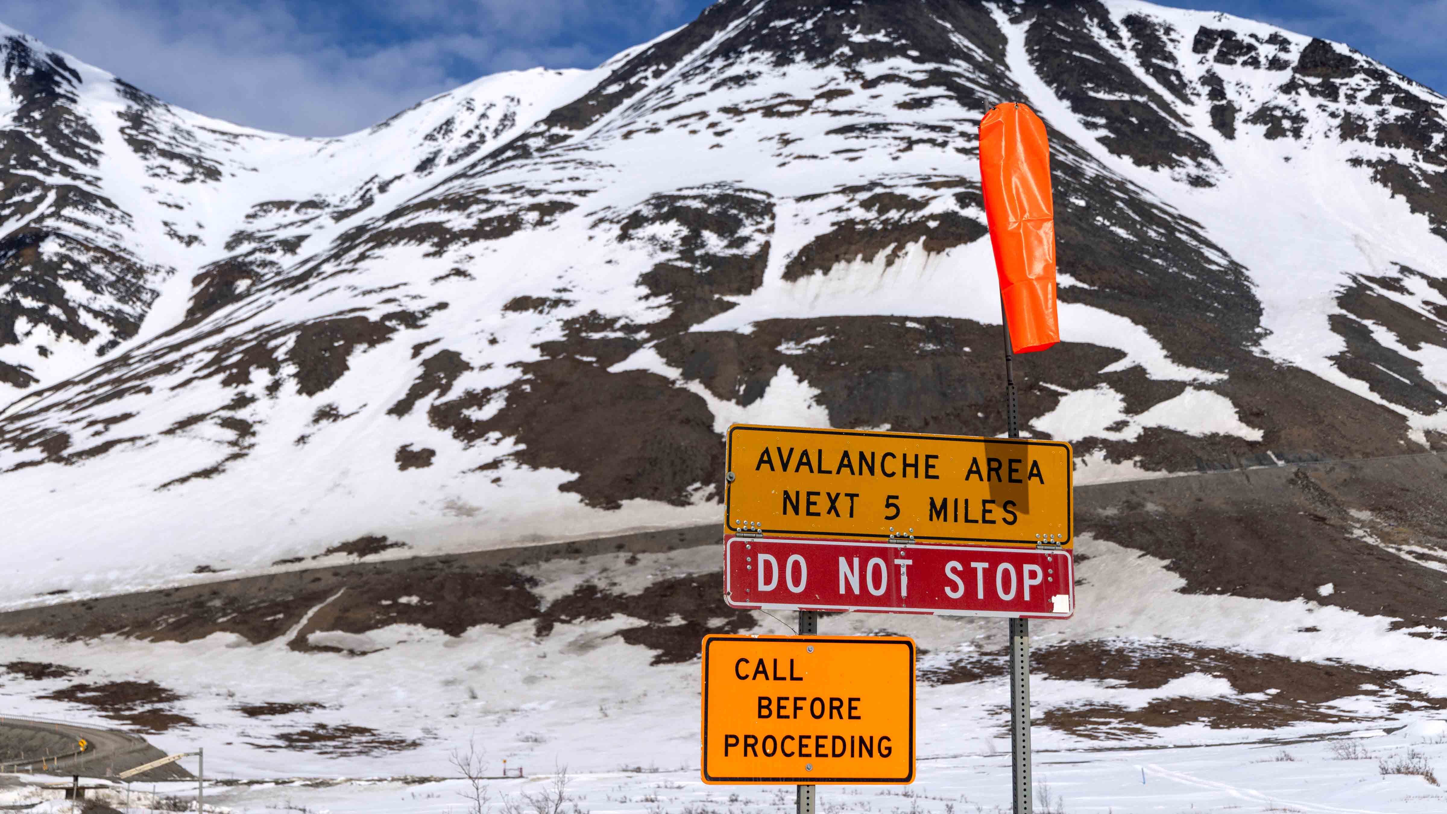 FILE PHOTO: Avalanche signs