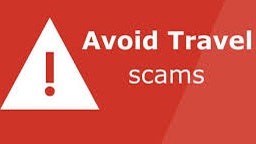 Avoid travel scams graphic