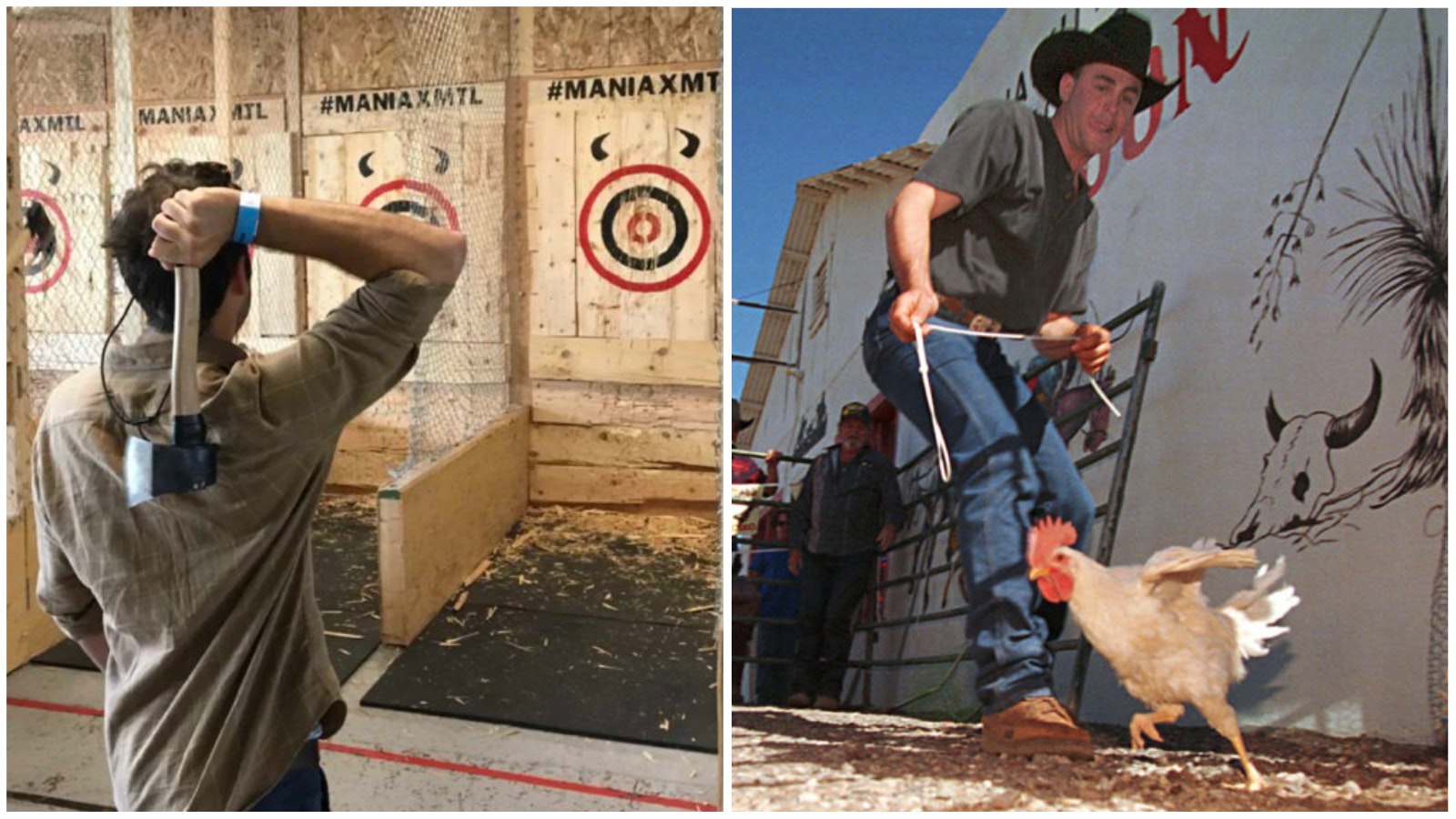 Axe throwing and chicken roping 2 10 23