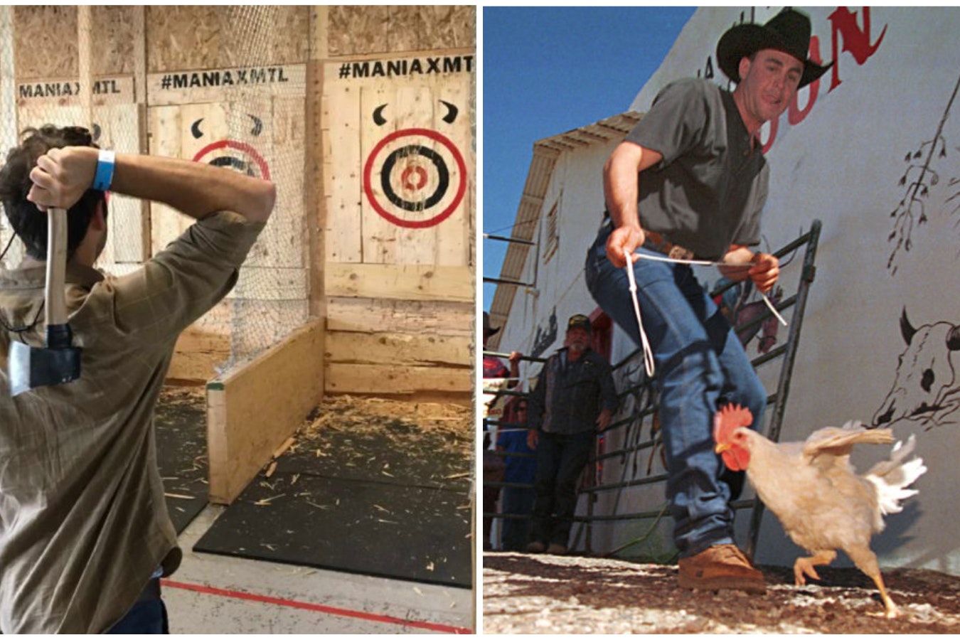 Axe throwing and chicken roping 2 10 23