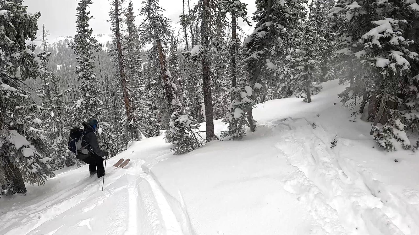 Conditions were snowy and deep in Leo Wolfson’s first day of the year on skis in the backcountry.