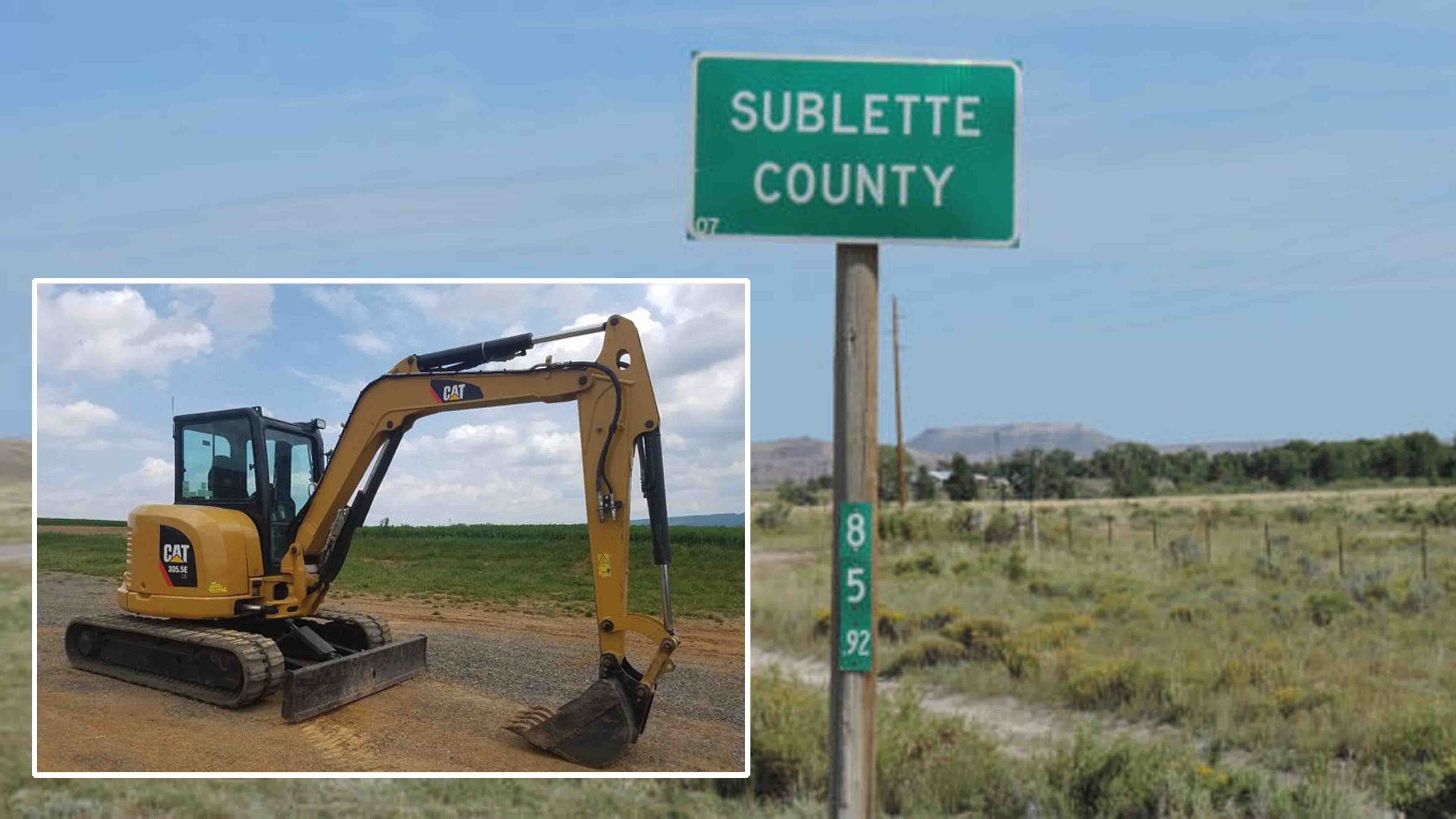 A track hoe was stolen from about mile marker 124 along U.S. Highway 189/191 in Sublette County. This photo is from the closest WYDOT webcam, at about mile marker 120.