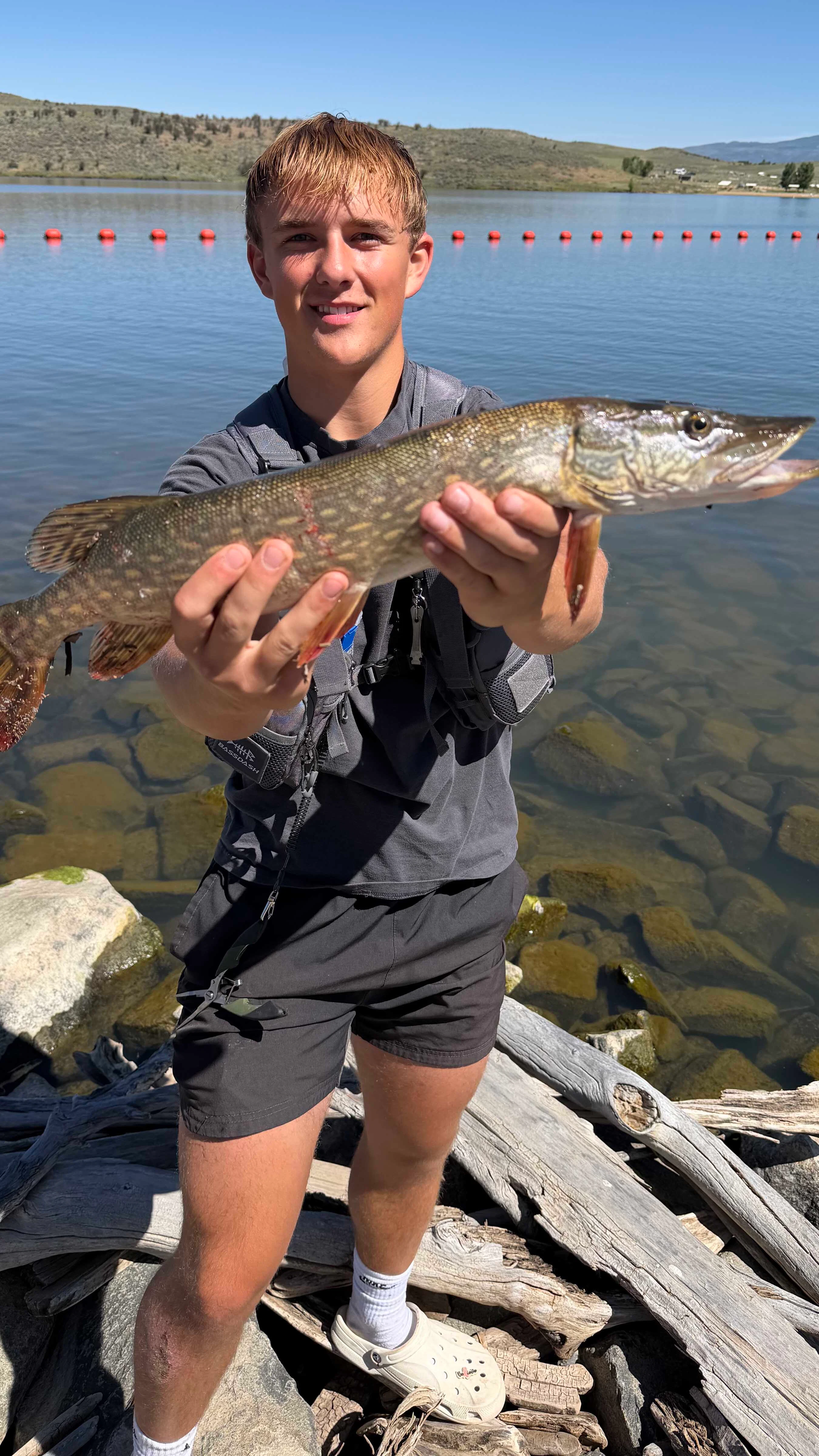 When he's not playing football, Tymber Cozzens enjoys fishing in Wyoming