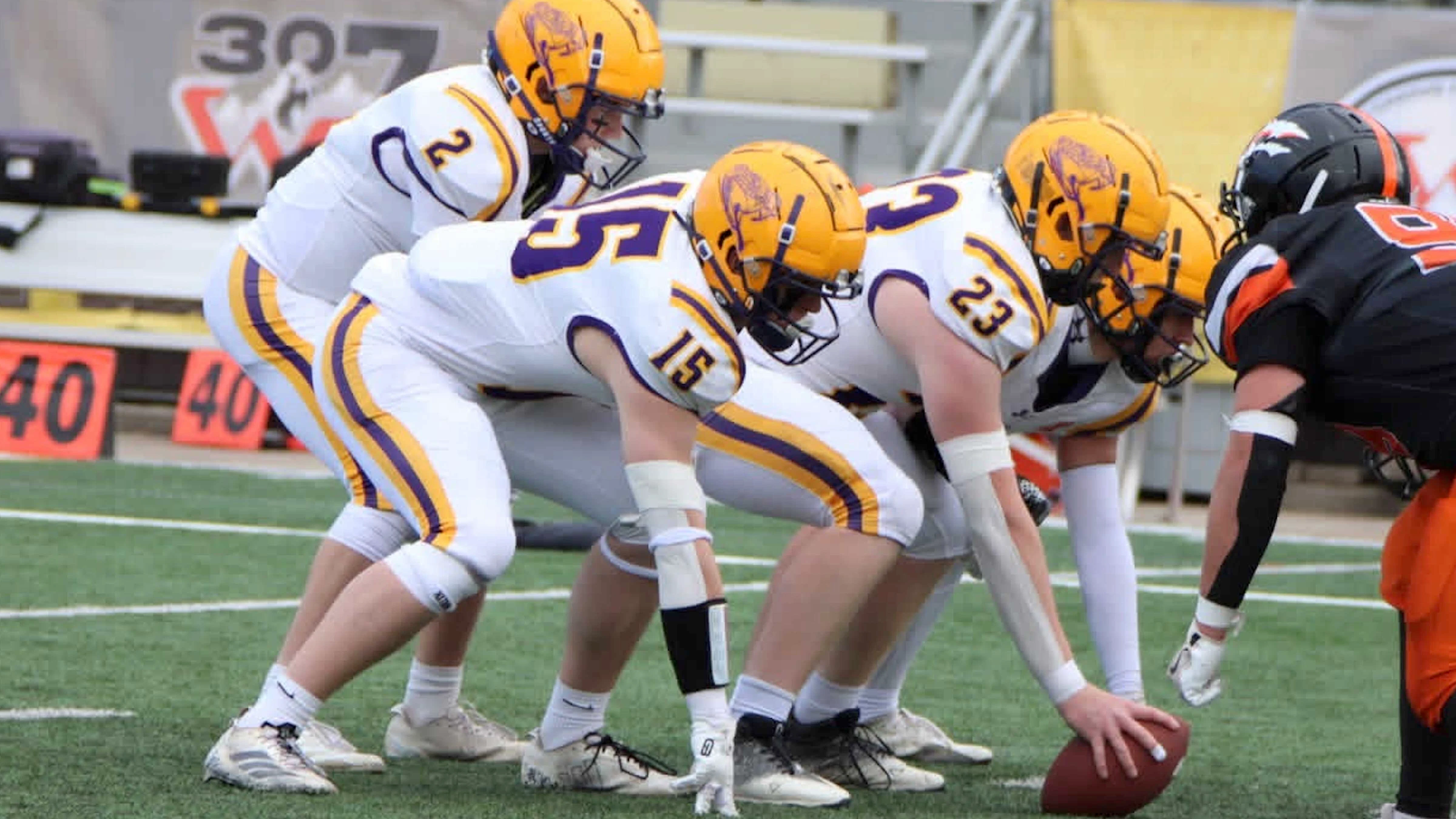 Jhett Thomas, #15, is a senior offensive and defensive end for the Snake River Rattlers. He's the only returning offensive starter for the team this year.