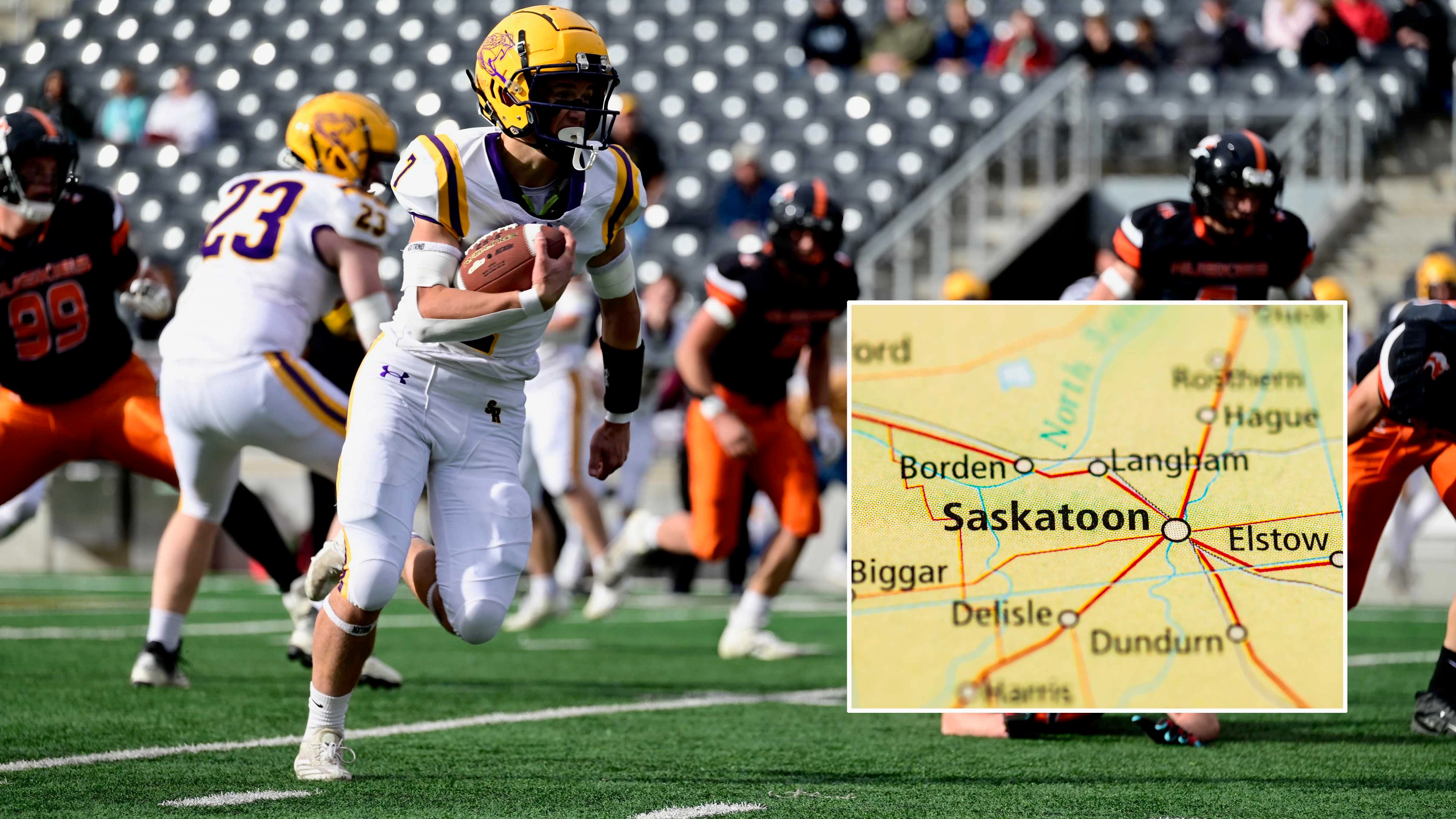 Tymber Cozzens races downfield during a Little Snake River 6-Man game last year.