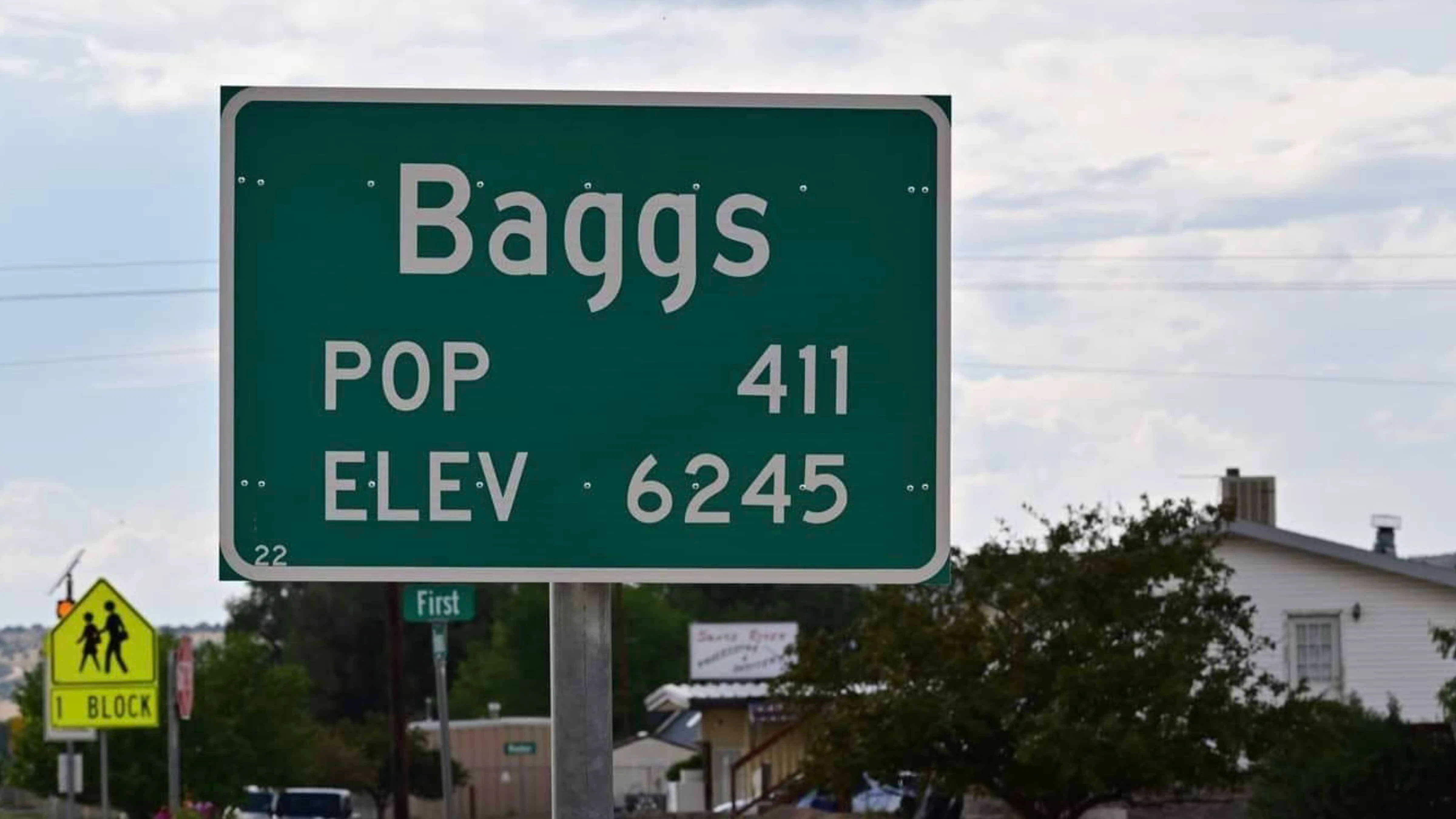 Baggs wyoming green sign 6 8 26