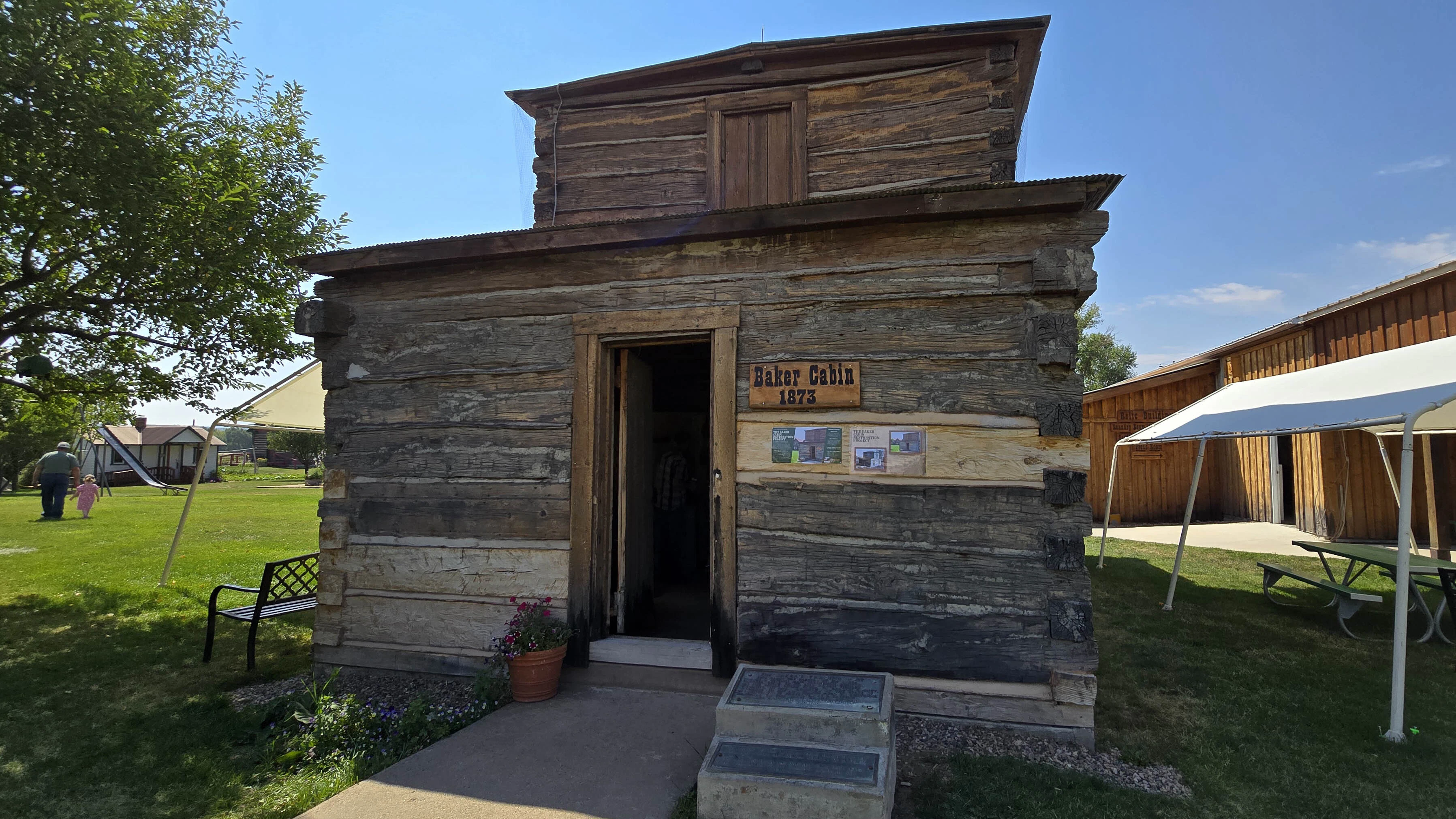 Jim Baker's Cabin has some new logs to replace some that were rotting away. More logs are needed to complete the restoration of the cabin, which is being preserved at Little Snake River Museum in Savery.