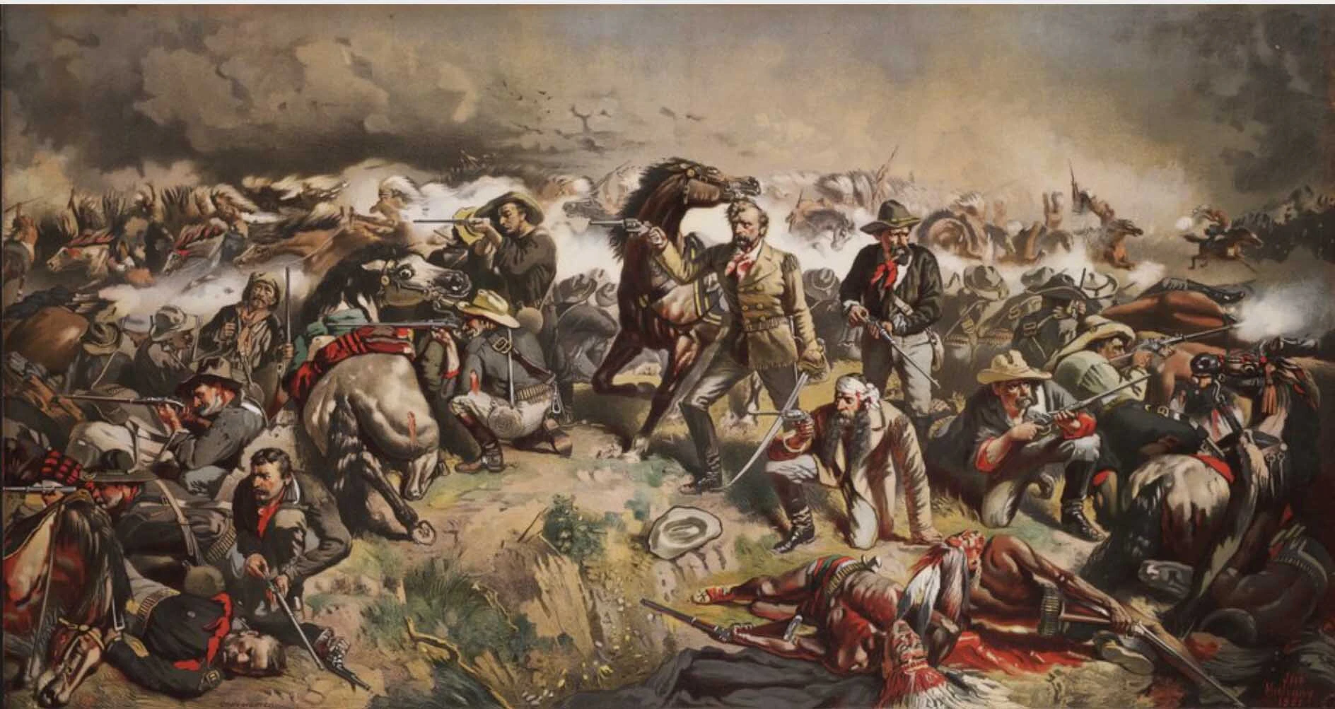 In 1920, Tim McCoy interviewed two eye-witnesses to the Battle of the Little Bighorn. Waterman and Left Hand were young "bucks" when they snuck away from the Indian agency at Fort Robinson and became prisoners of the Sioux. They ended up joining the battle and shared their own personal accounts of counting coup.