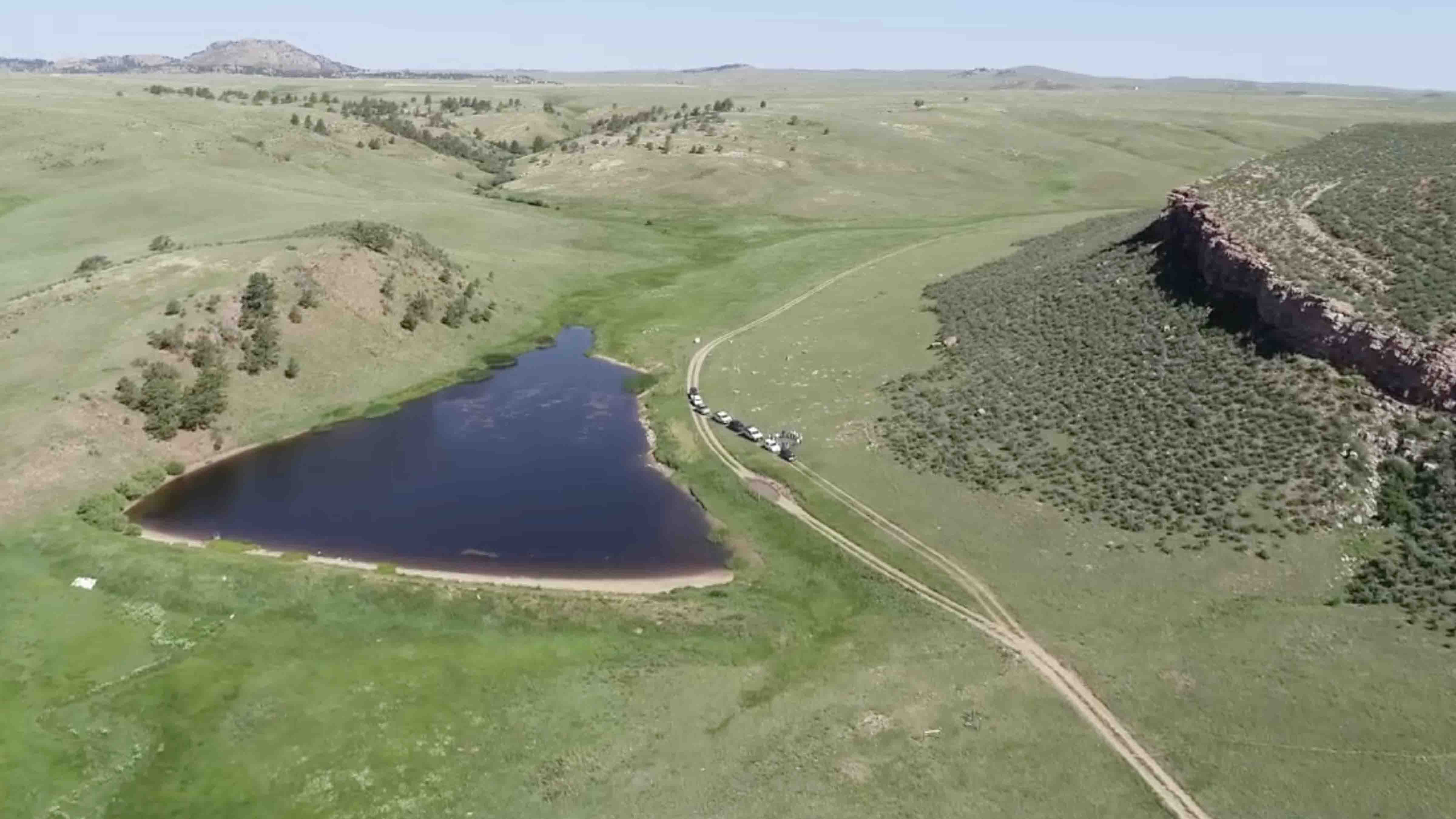 An image from an aerial tour of the Belvoir Ranch.