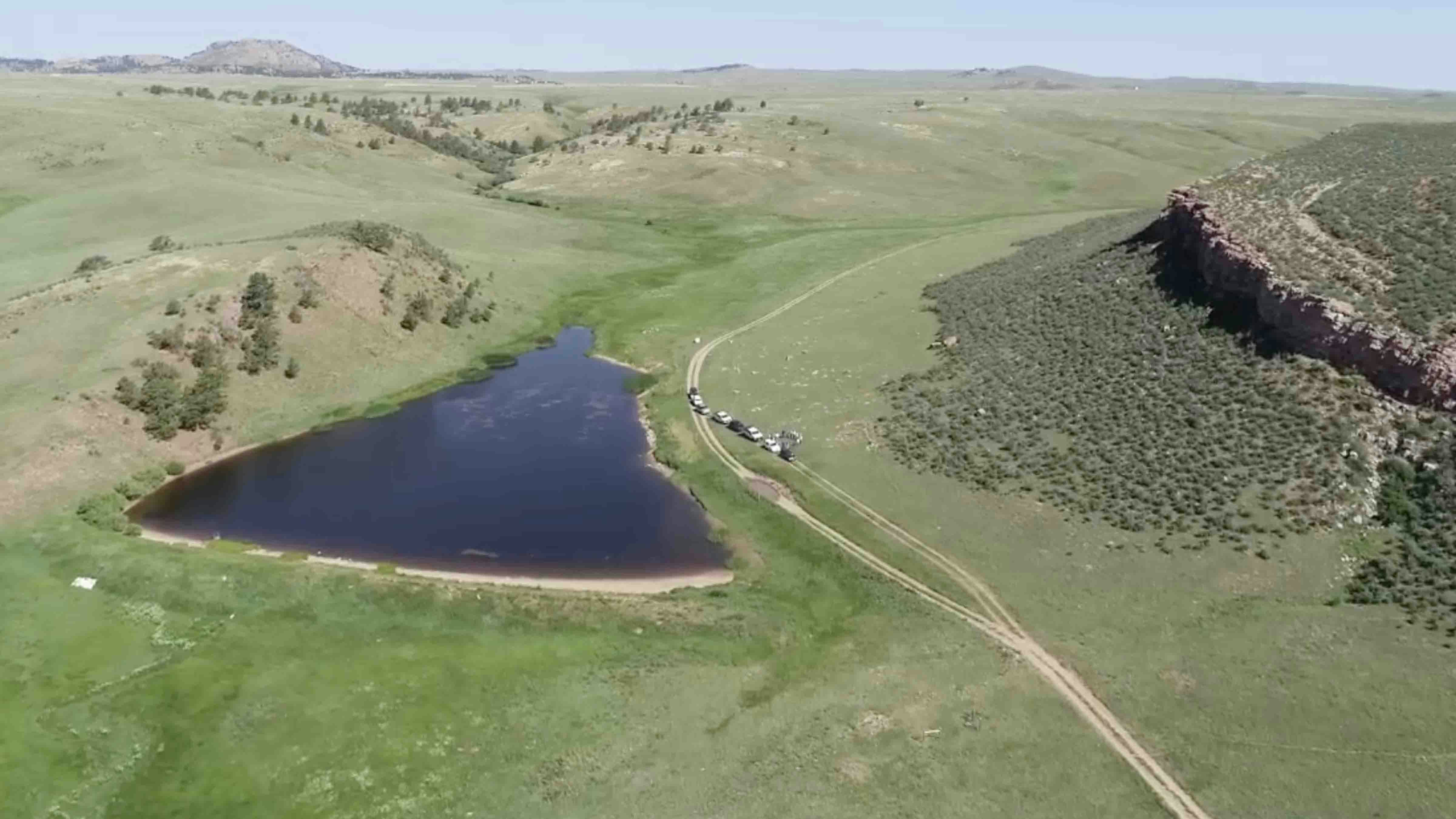 An image from an aerial tour of the Belvoir Ranch.