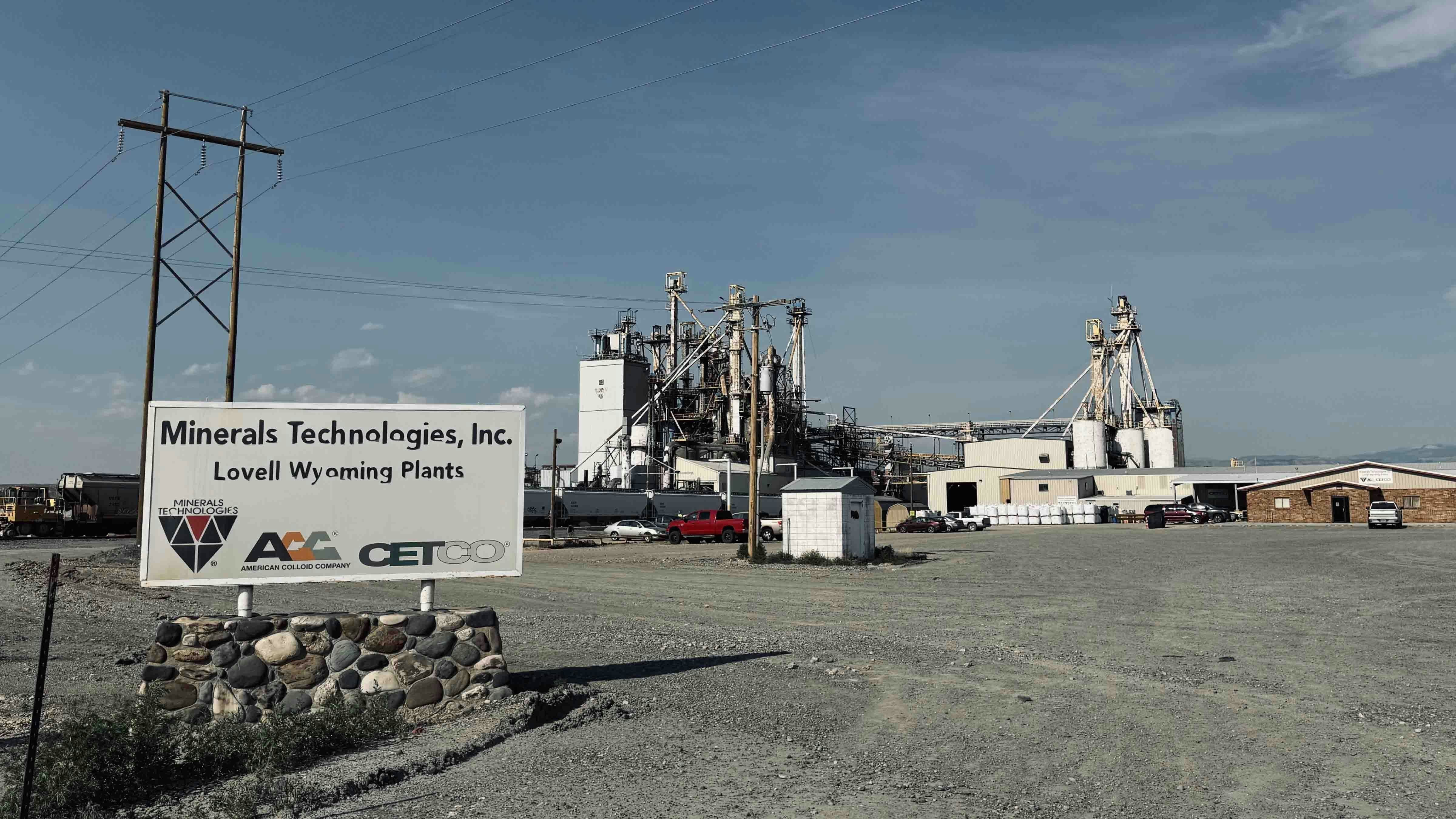 The processing plant for Bentonite Performance Inc., a unit of Houston-based Halliburton Co., an oil services business, located along U.S. 14 near Lovell, Wyoming, in the Bighorn Basin.