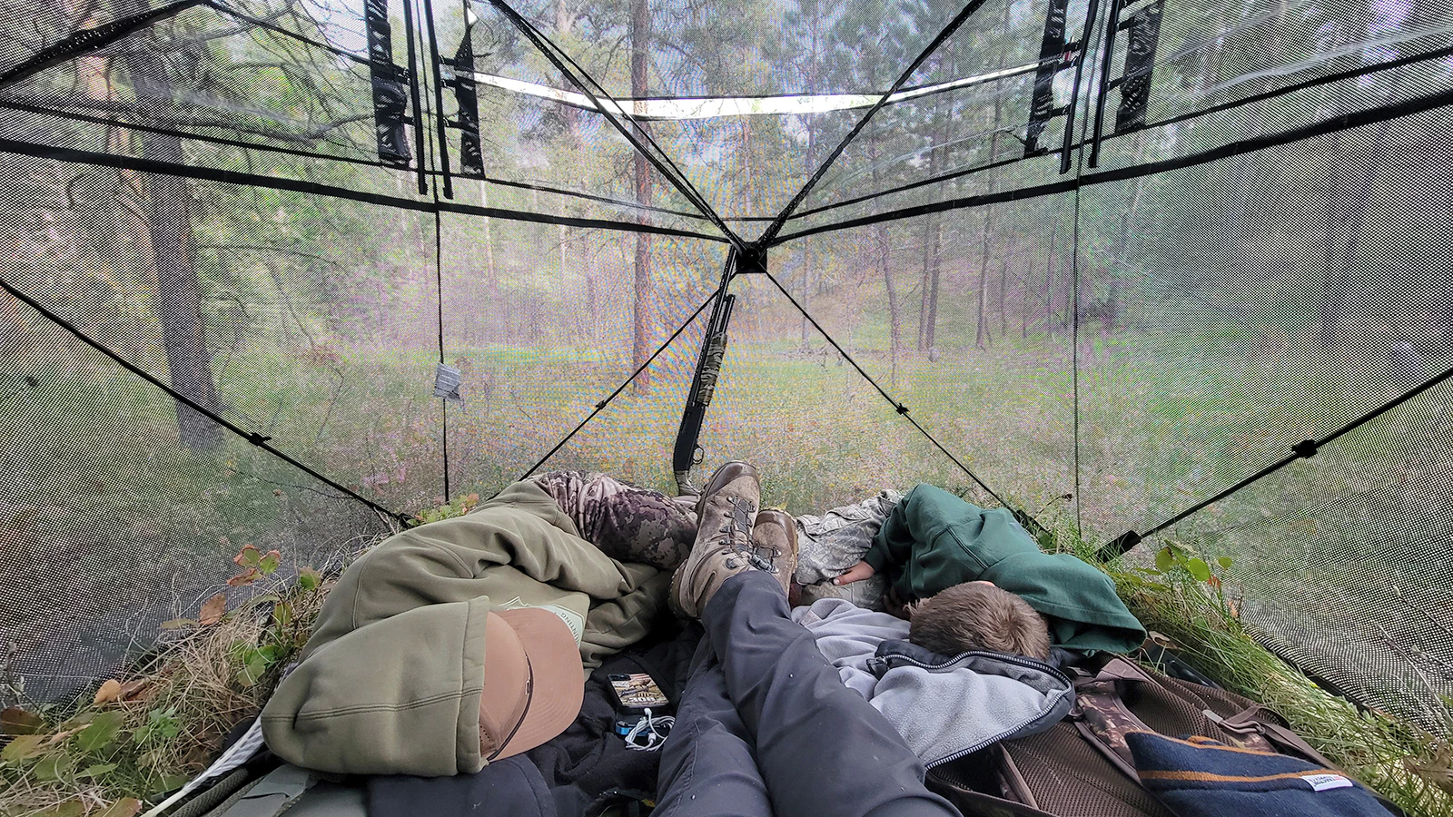 The blind stolen from Afton's Nic Buxman is built so a hunter can see out but animals can't see in.