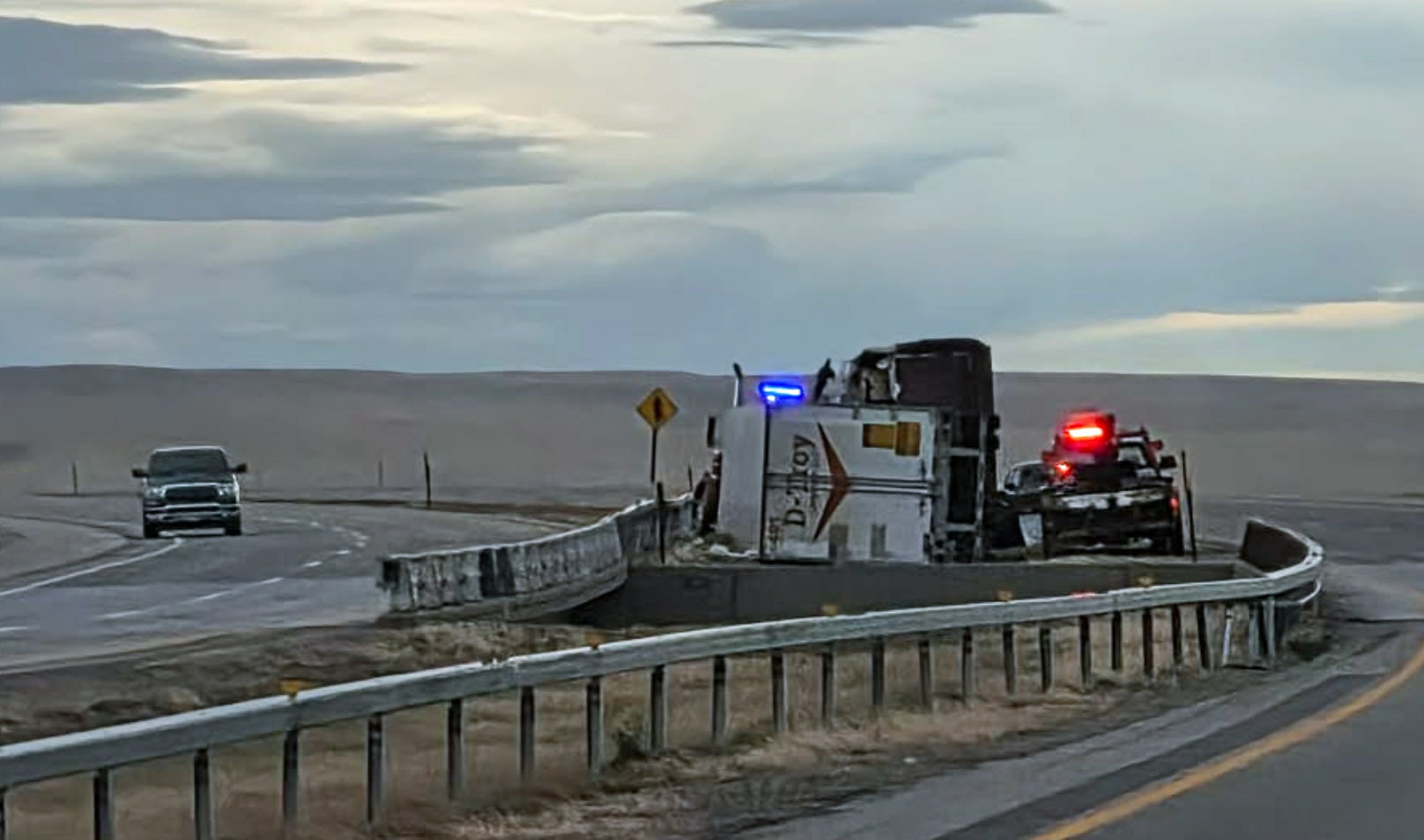 The Wyoming Highway Patrol had confirmed at least 21 blowovers on Wyoming's highways during Tuesday's winter windstorm.