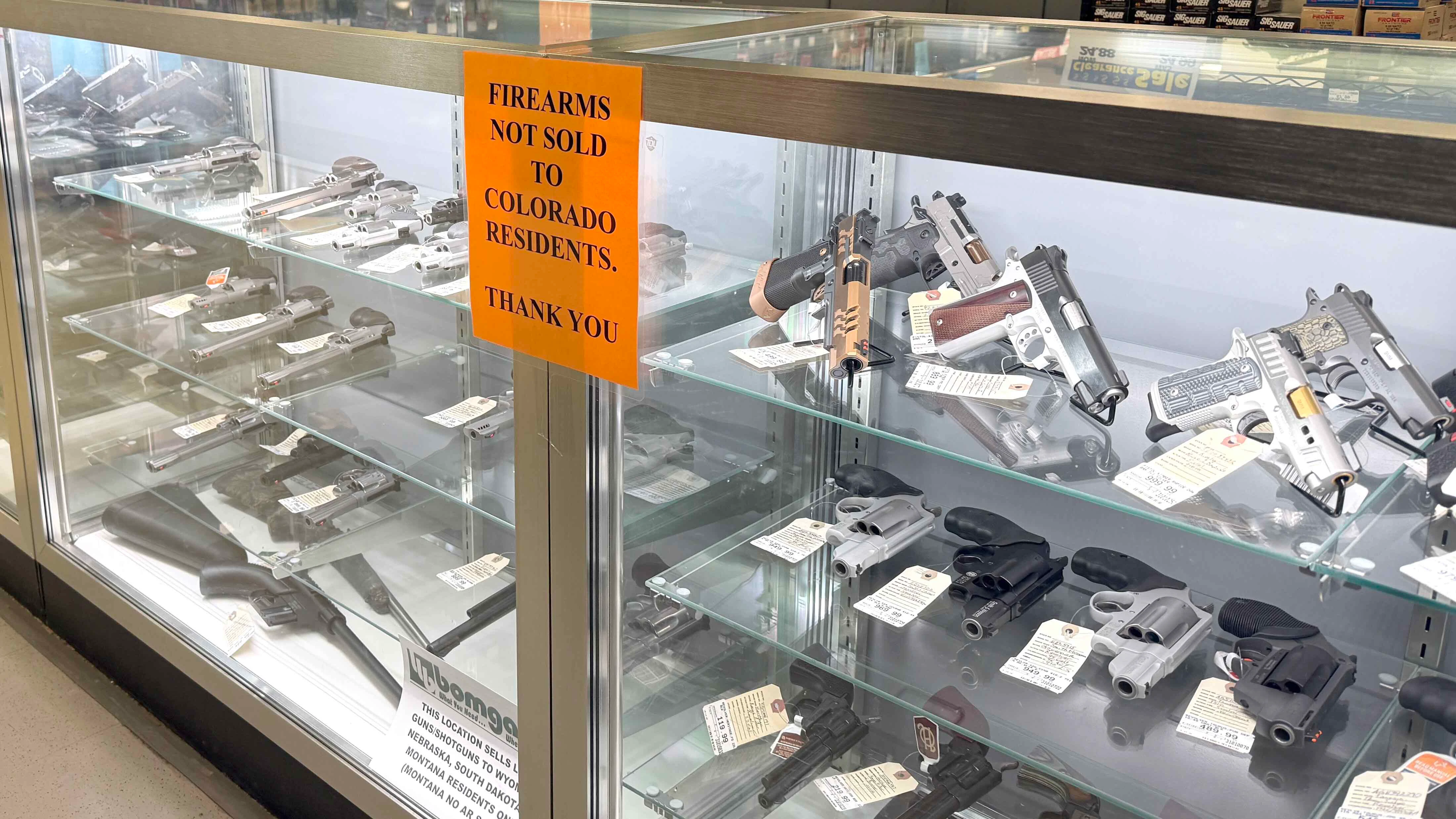 Bomgaars won’t sell firearms to Colorado residents at the national chain’s Wyoming stores because of the clash in state regulations. On the other hand, “Colorado is the gift that keeps on giving” to smaller businesses, said a Cheyenne gun shop owner.