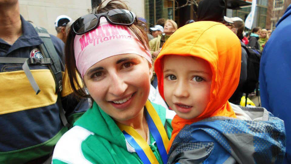 Boston marathon runner