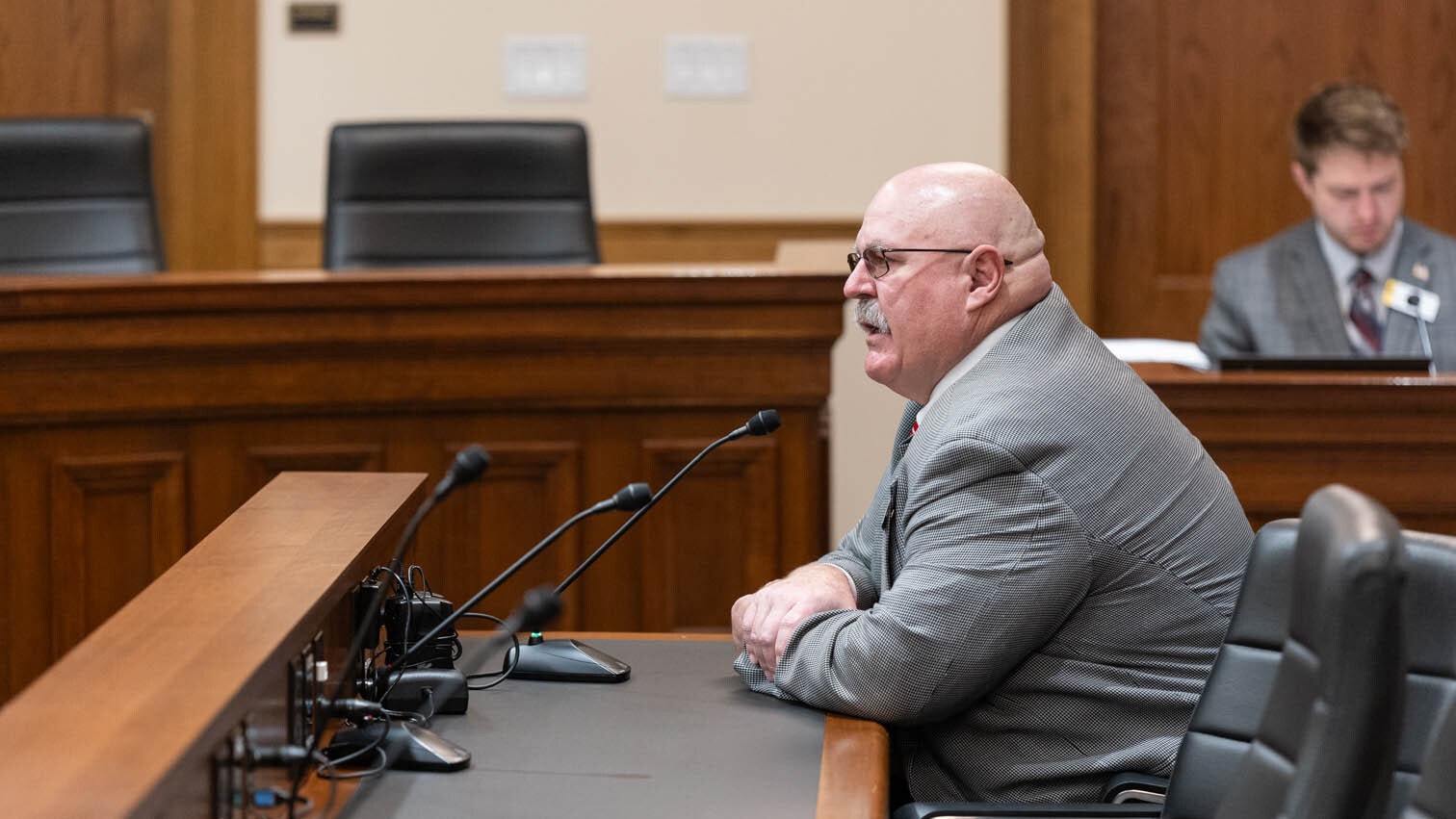 Boyd Brown - Wyoming Association of School Administrators testifying at the Senate Education Committee Meeting discussing Tim Tebow rule