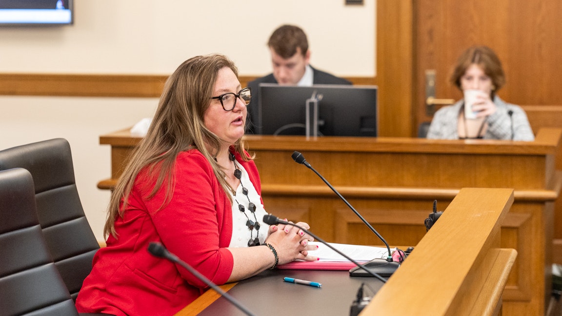 Brandi Sorensen testifying at the House Judiciary Committee Meeting on Wednesday, February 11, 2026