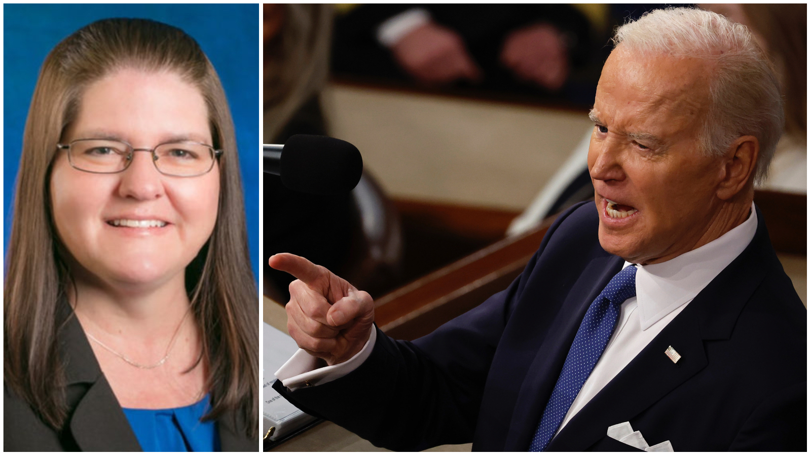 Bridget Hill and joe biden 2 16 23