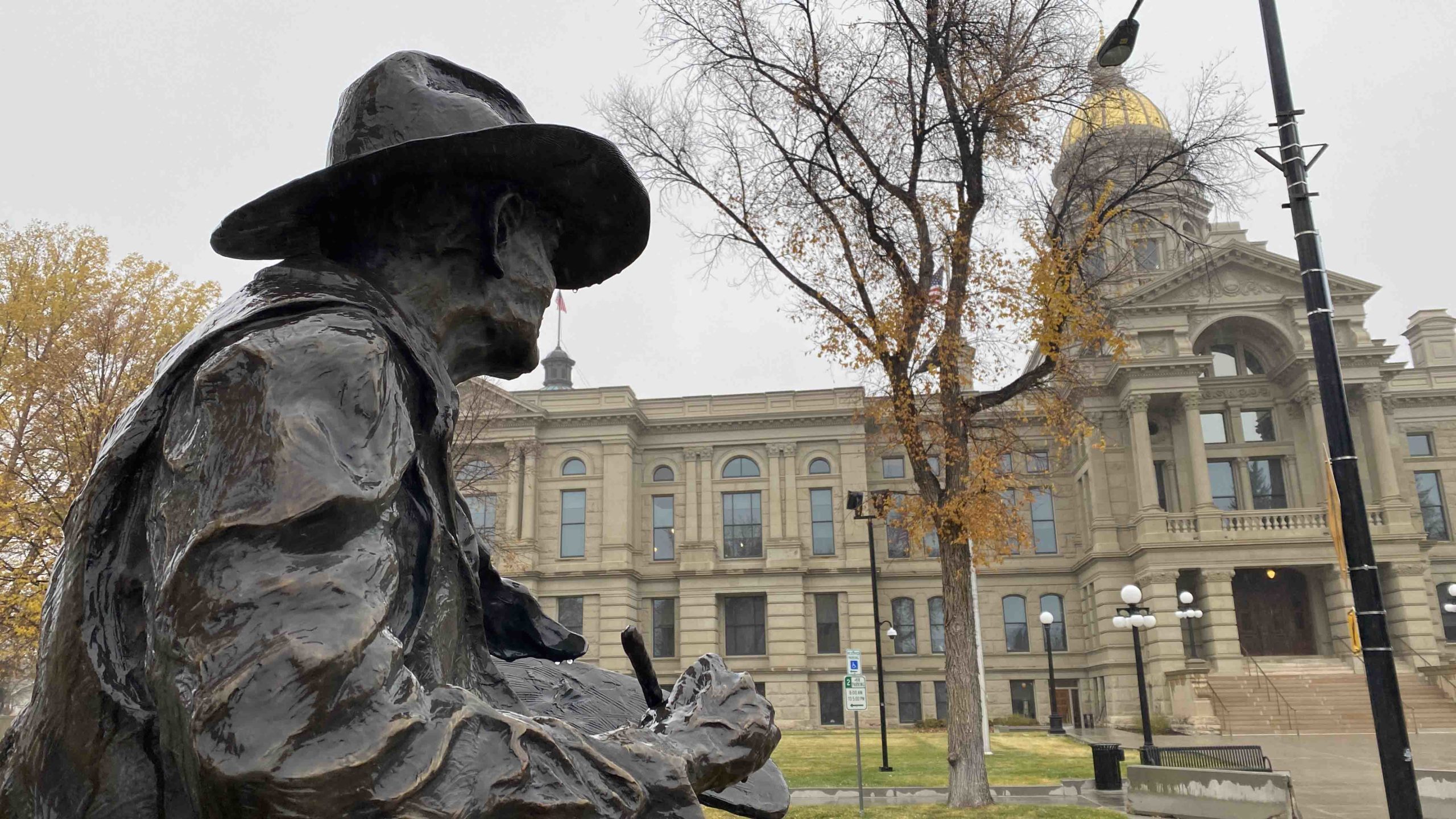 One of the bronze sculptures for the Capital Avenue Bronze Project with an eye toward the Wyoming State Capitol.