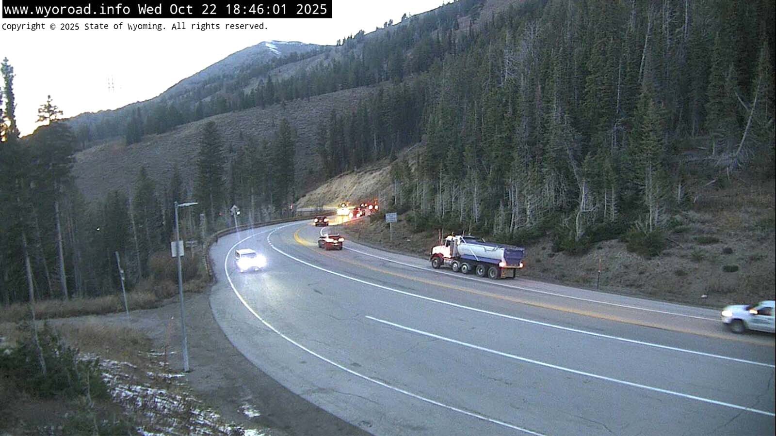 This view from a Teton Pass webcam gets the most of all WYDOT cameras. It's popular with people who commute between Jackson and Idaho, especially in winter.