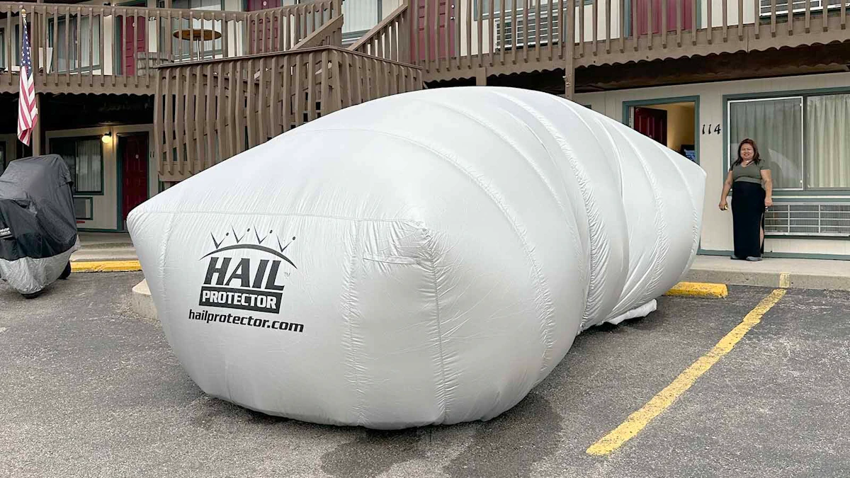 To Escape Hail Damage, People Wrap Their Cars In Gigantic Inflatable Cocoons