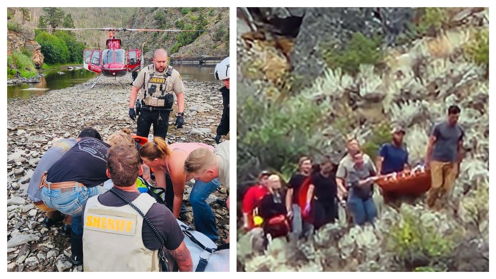 A helicopter was called in to help rescue an injured hiker who was stranded in the rugged Platte River Wilderness in southcentral Wyoming on Saturday afternoon.