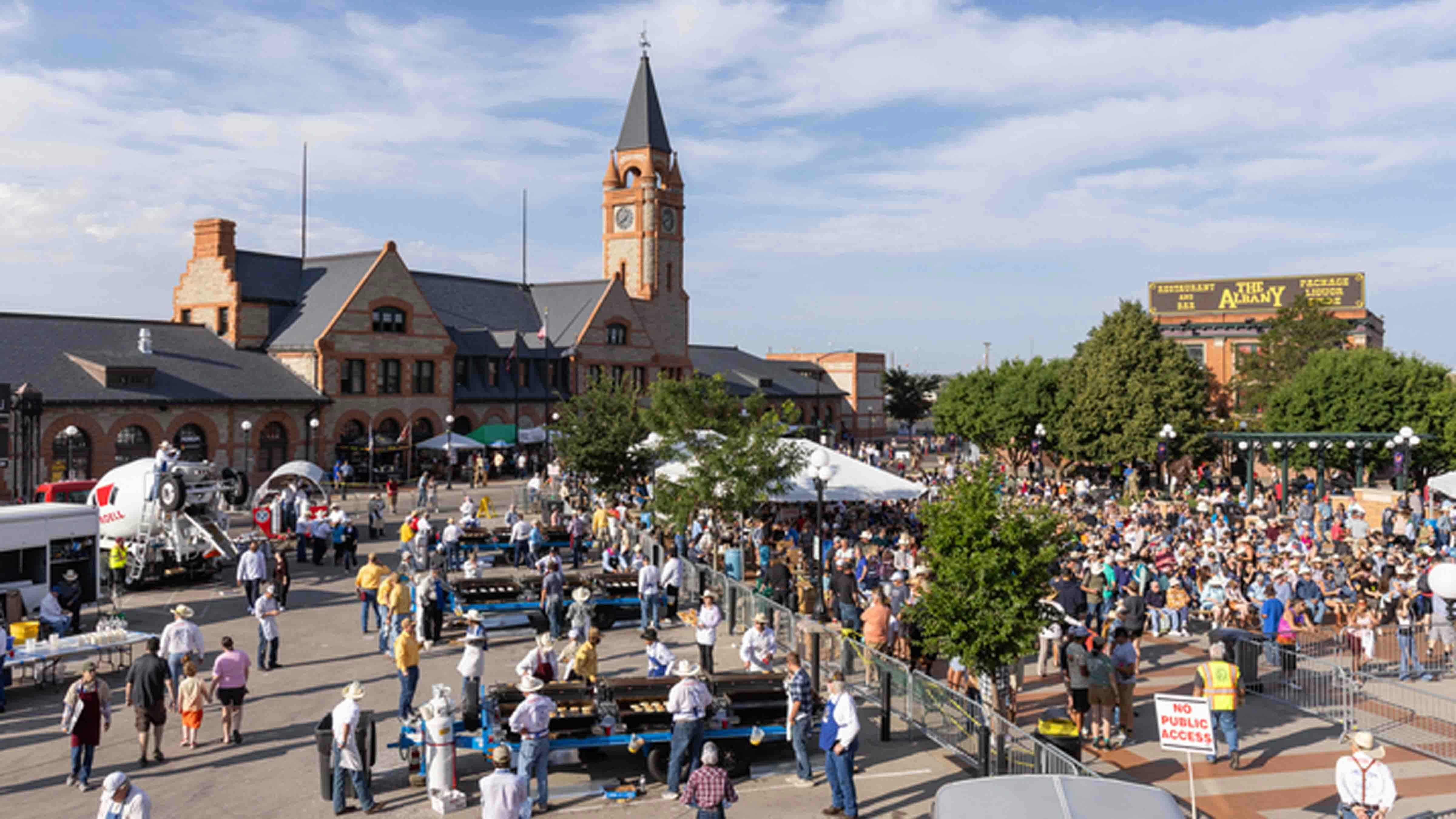 The Cheyenne Frontier Days Pancake Breakfast in downtown Cheyenne, Wyoming on July 26, 2024.