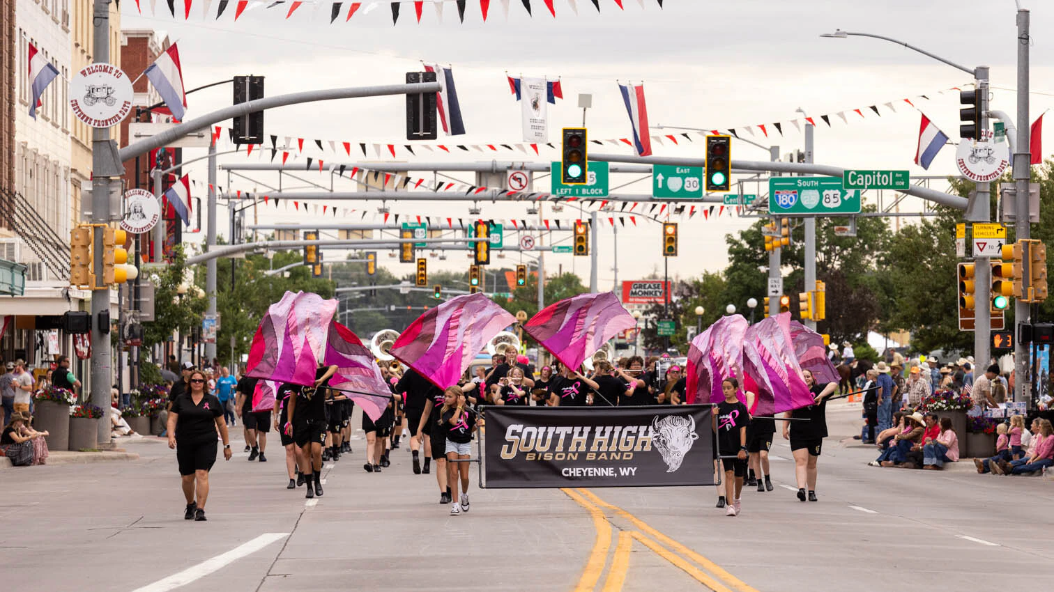 The Cheyenne South Band at the third Grand Parade at Cheyenne Frontier Days in downtown Cheyenne on Thursday, July 23.