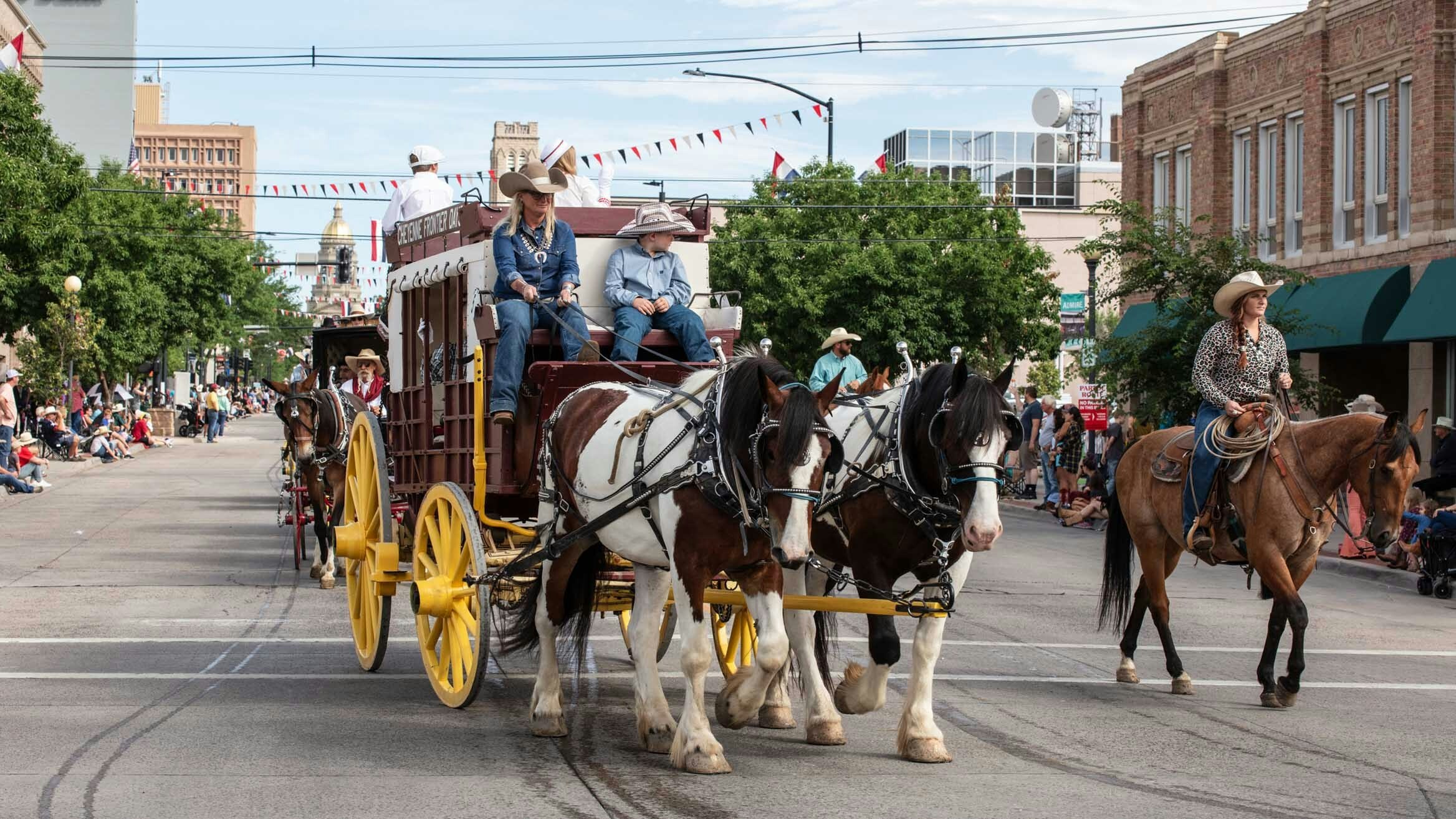 The second Grand Parade of 4 parades at Cheyenne Frontier Days on July 25, 2023.